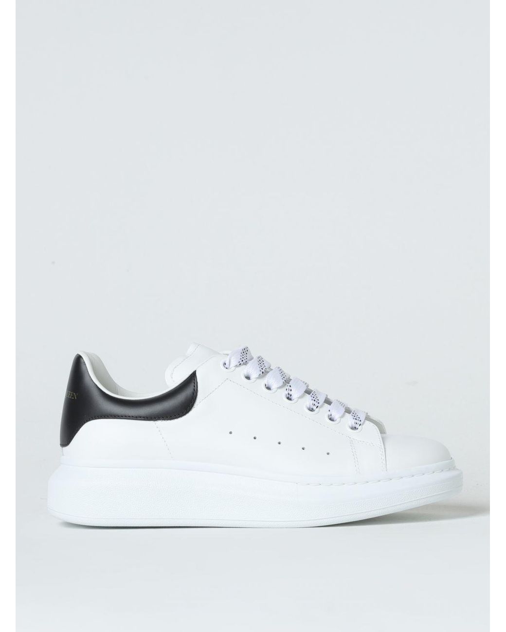 Alexander mcqueen larry cheap white leather sneakers