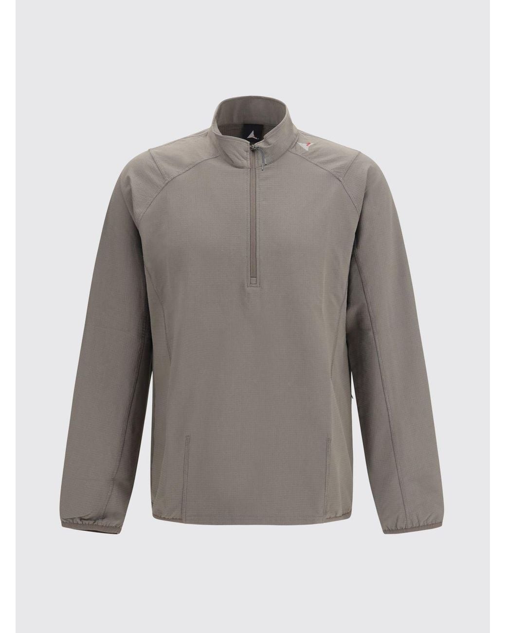 Roa Gray Slim Fit Half-Zip High Neck Sweatshirt for men
