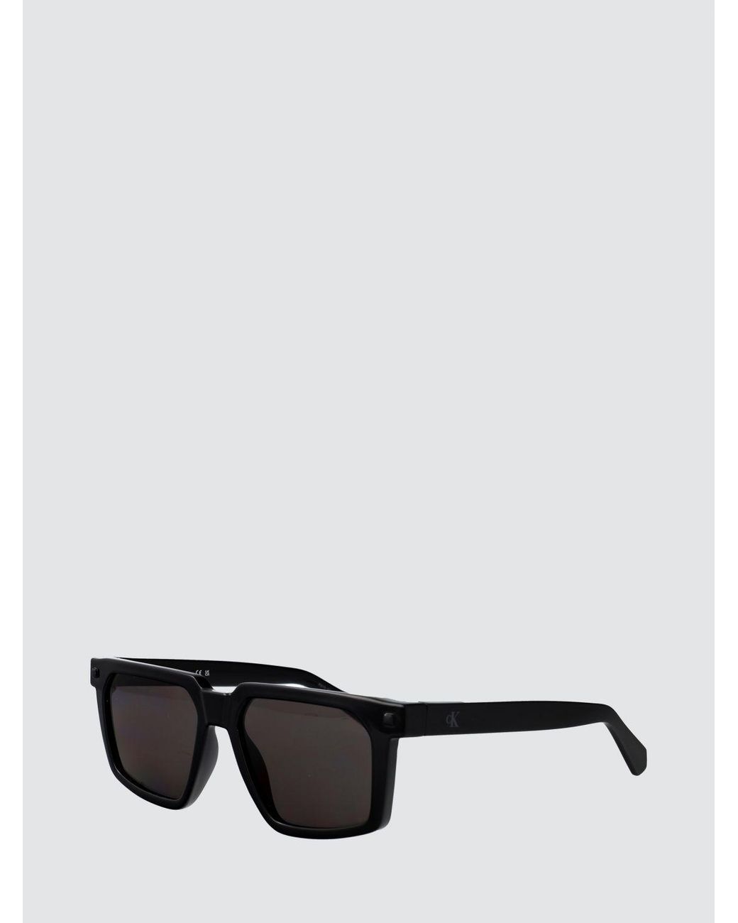 Calvin Klein White Rectangular Aviator Acetate Sunglasses for men