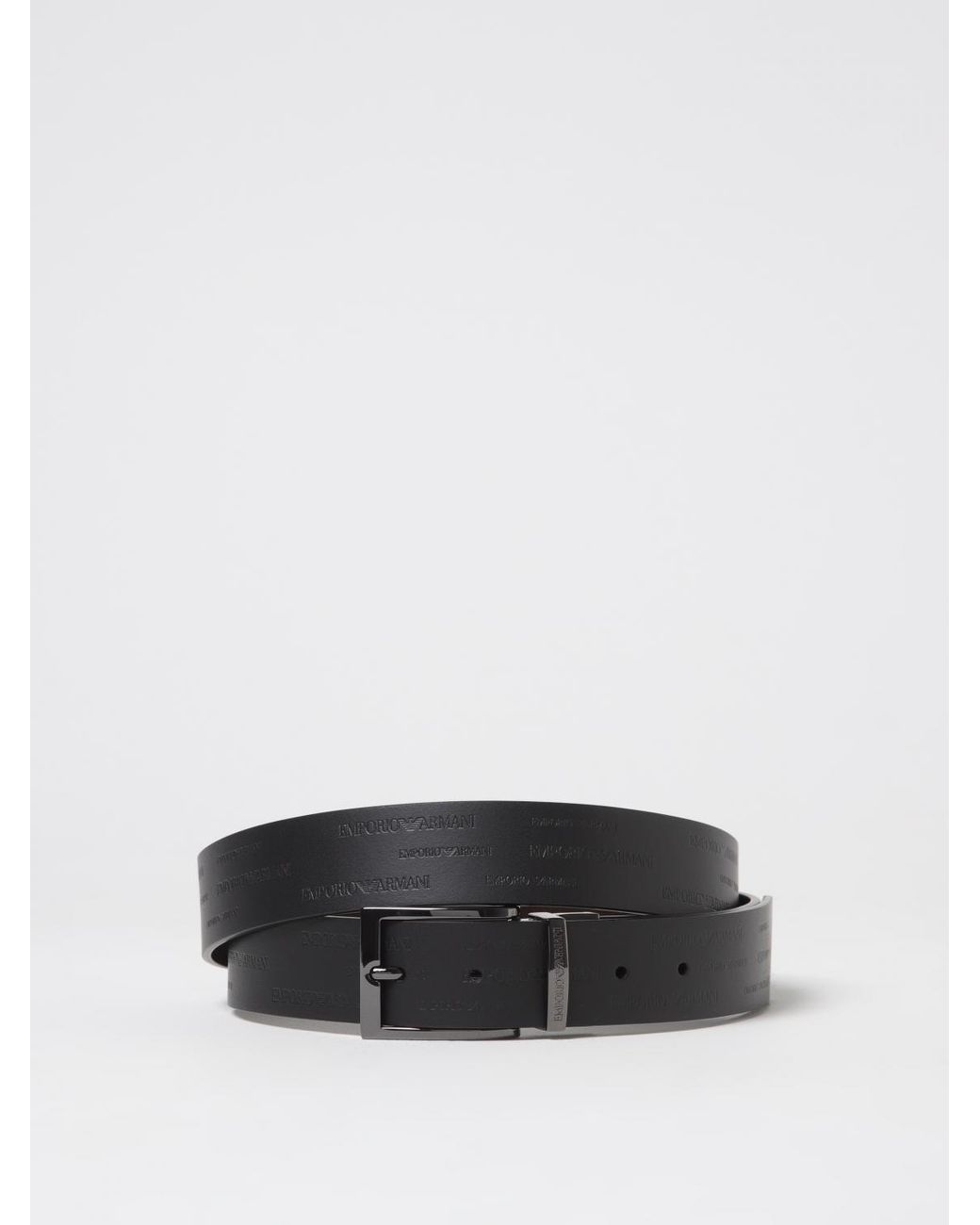 Emporio Armani Multicolor Leather Belt With Embossed Logo for men