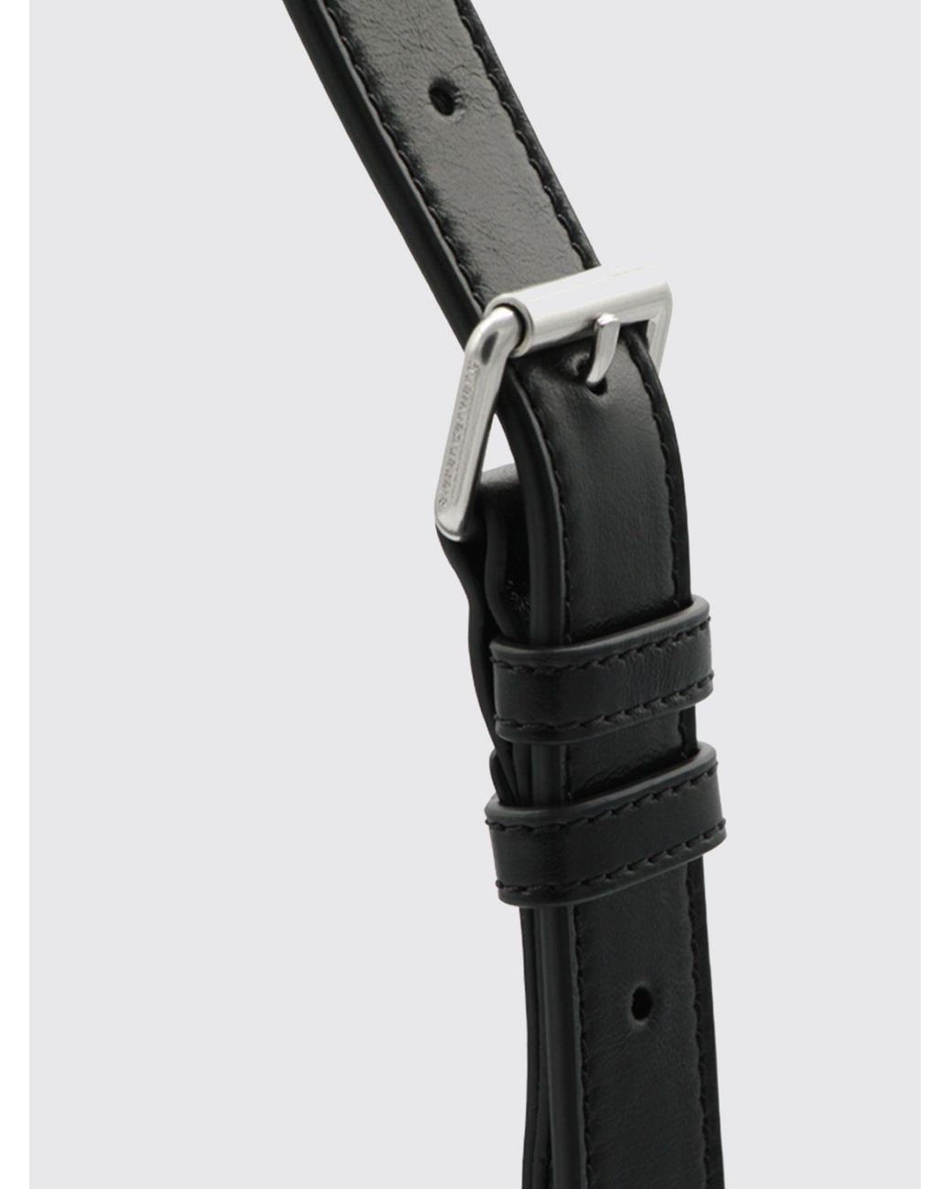 Alexander Wang Black Curved Leather Shoulder Bag With Adjustable Handle