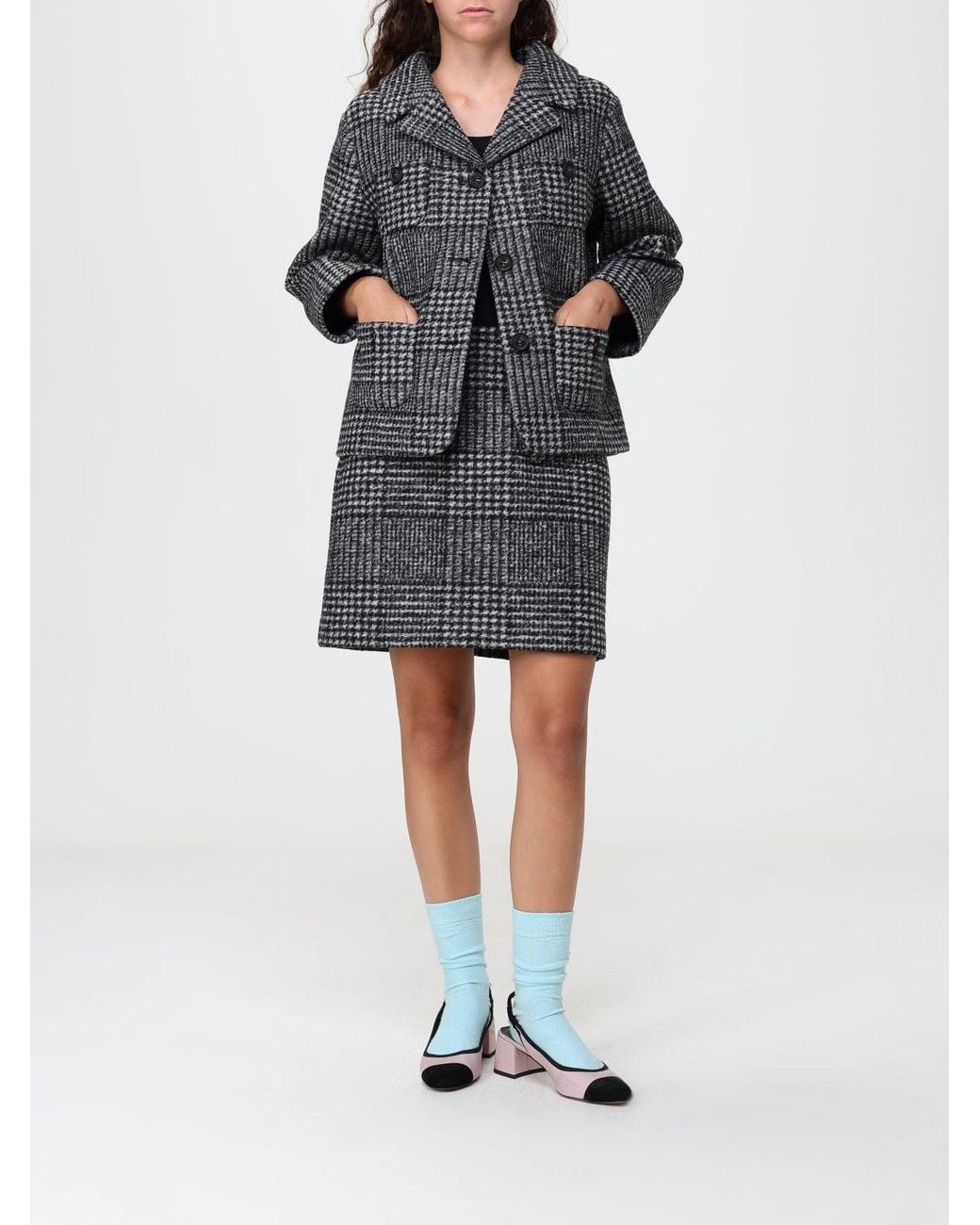 N°21 Gray Single-Breasted Prince Of Wales Check Blazer