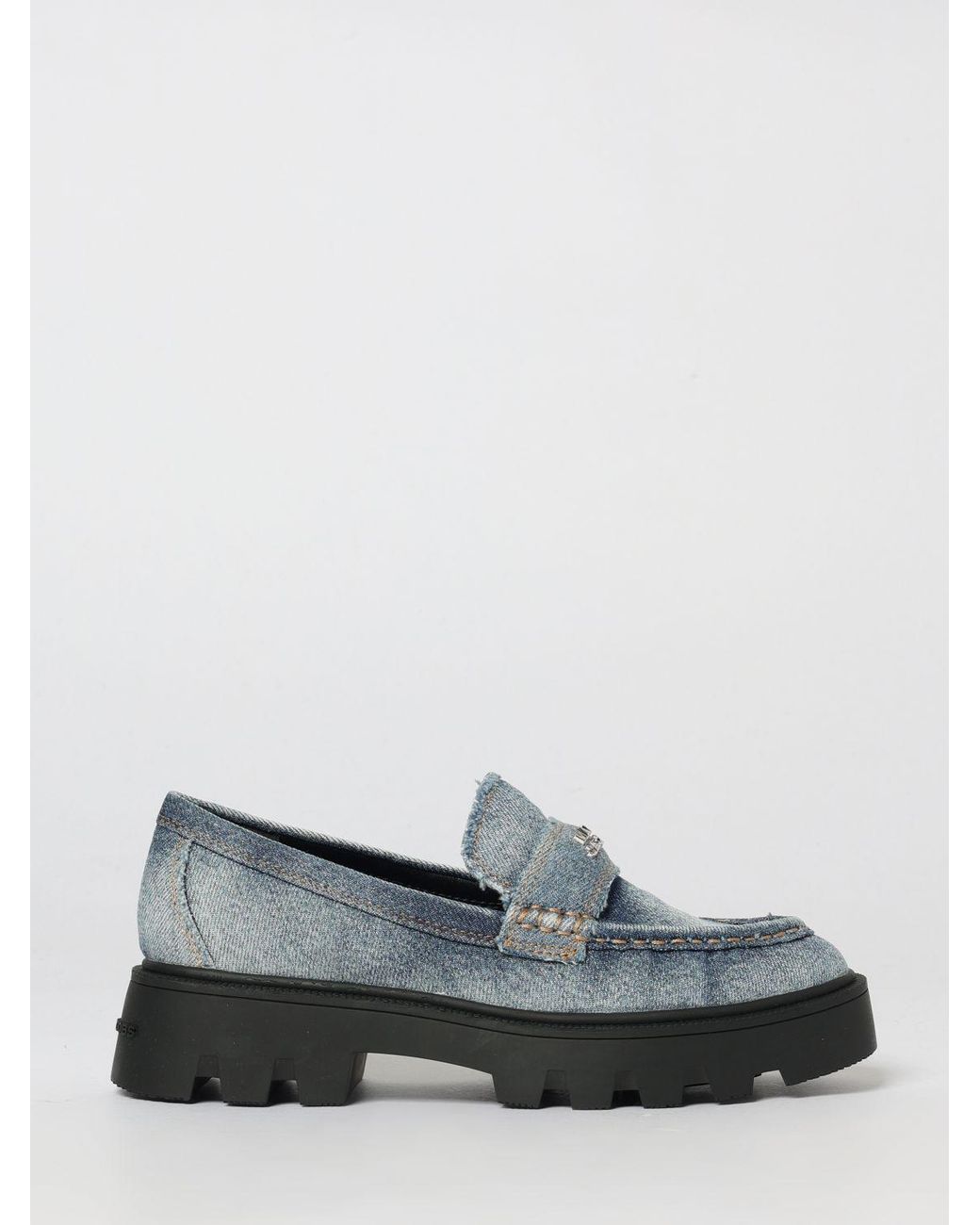 Marc Jacobs Gray Cotton The Faded Frankie Loafers