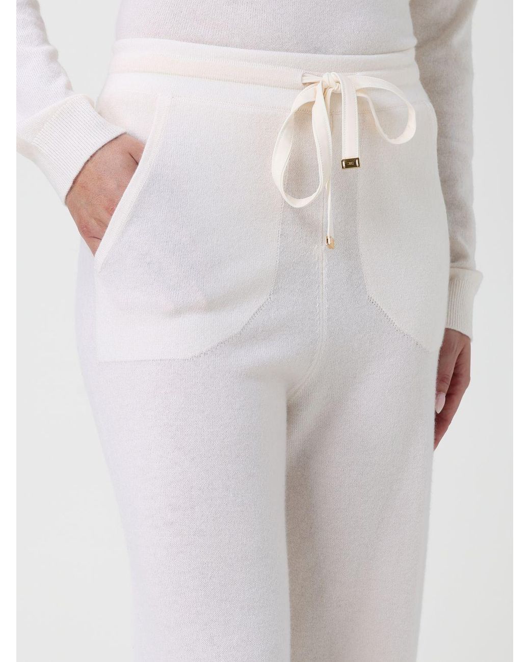 Elisabetta Franchi White Trousers