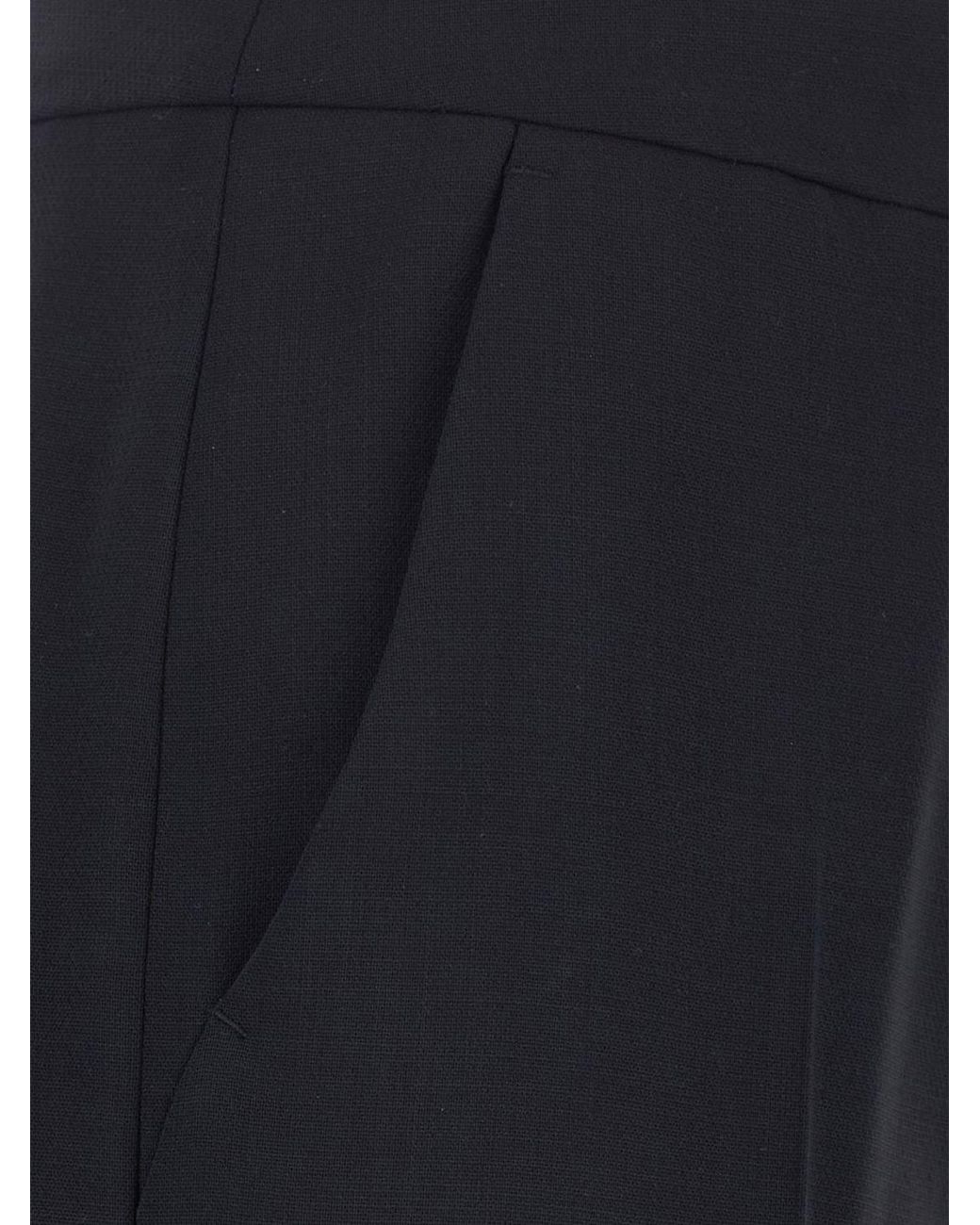 Max Mara Blue High-Waisted Straight-Leg Trousers