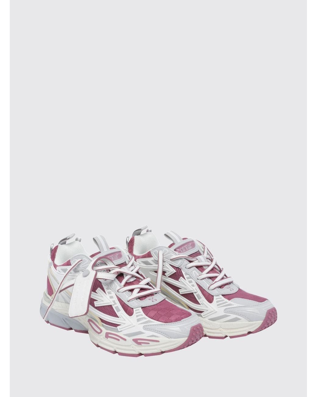 Off-White c/o Virgil Abloh White Be Right Back Low Top Sneakers With Serrated Sole And Mesh Interior