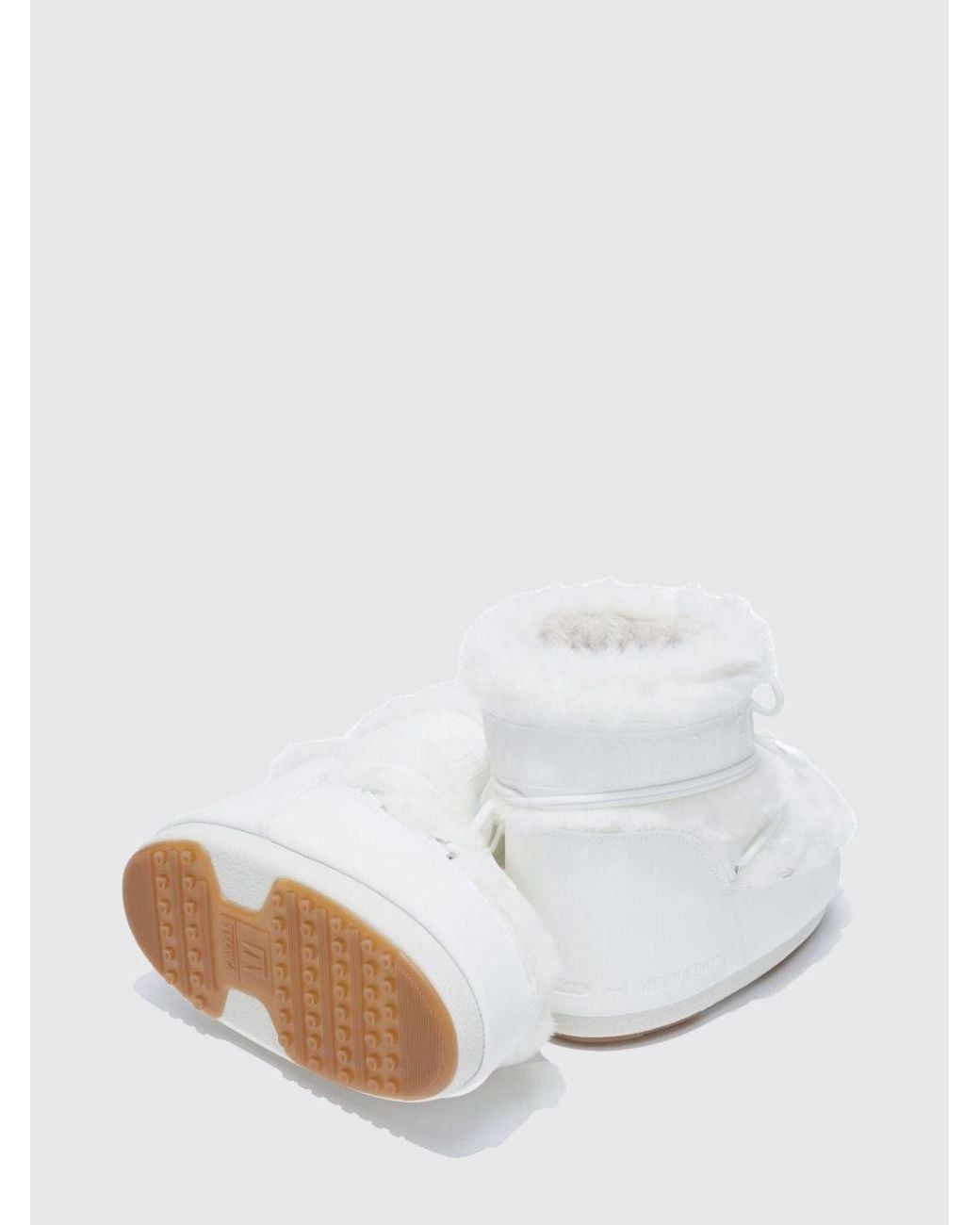 Moon Boot White Icon Low Faux Fur Lace-Up Snow Boots