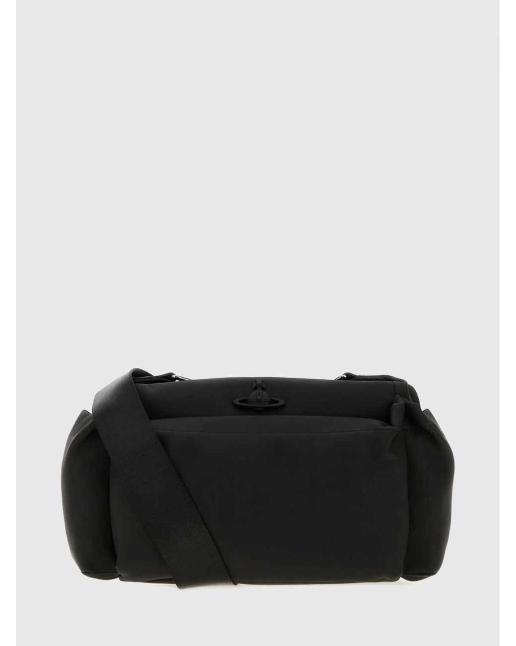 Vivienne Westwood Black Lee Nylon Crossbody Bag With Applied Orb Logo