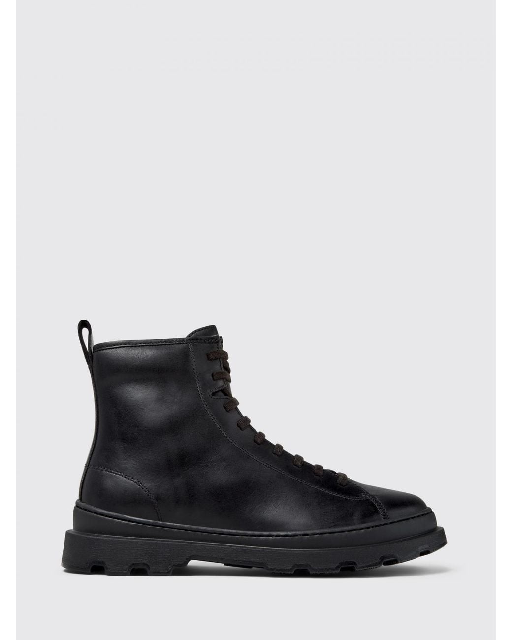 Camper Black Brutus+ Leather Ankle Boots for men