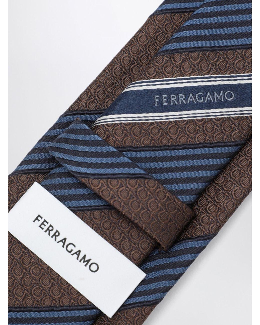 Ferragamo Blue Gancini Tie for men