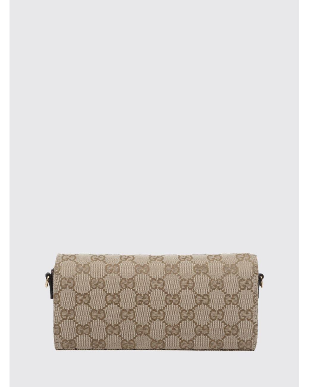 Gucci Gray Horsebit Gg Supreme Fabric Mini Crossbody Bag With Horsebit Detail