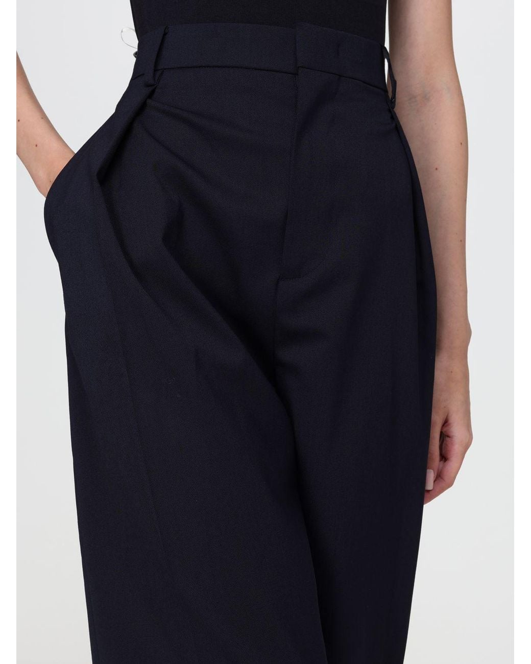 N°21 Blue High-Waisted Wide-Leg Trousers
