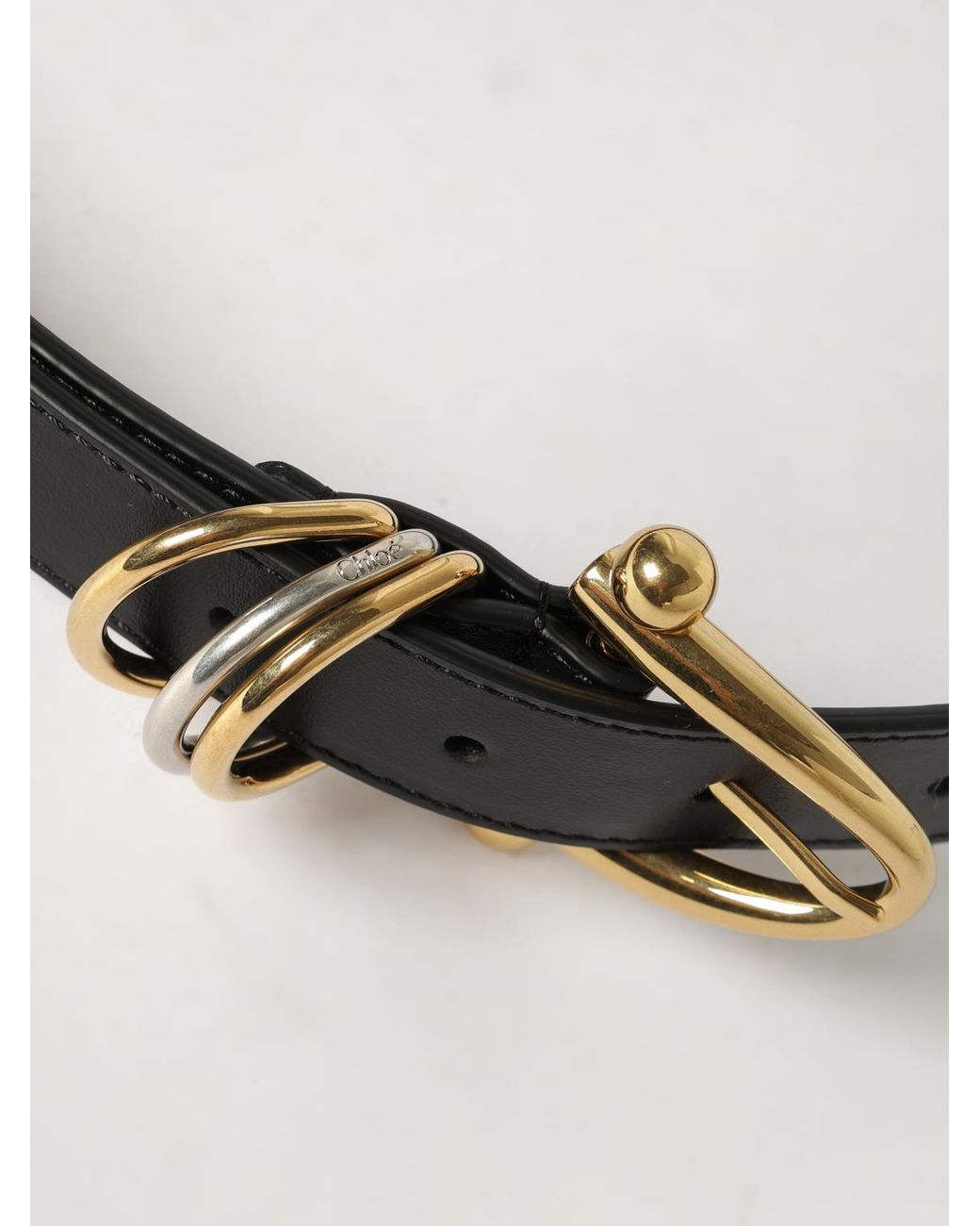 Chloé White Chlo&Eacute Bracelet Smooth Calfskin Leather Belt With Buckle