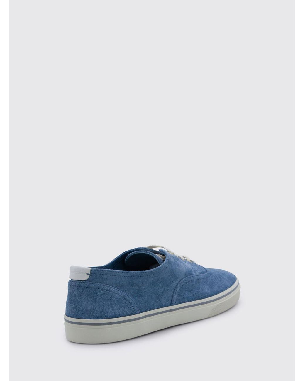 Brunello Cucinelli Blue Suede Sneakers for men