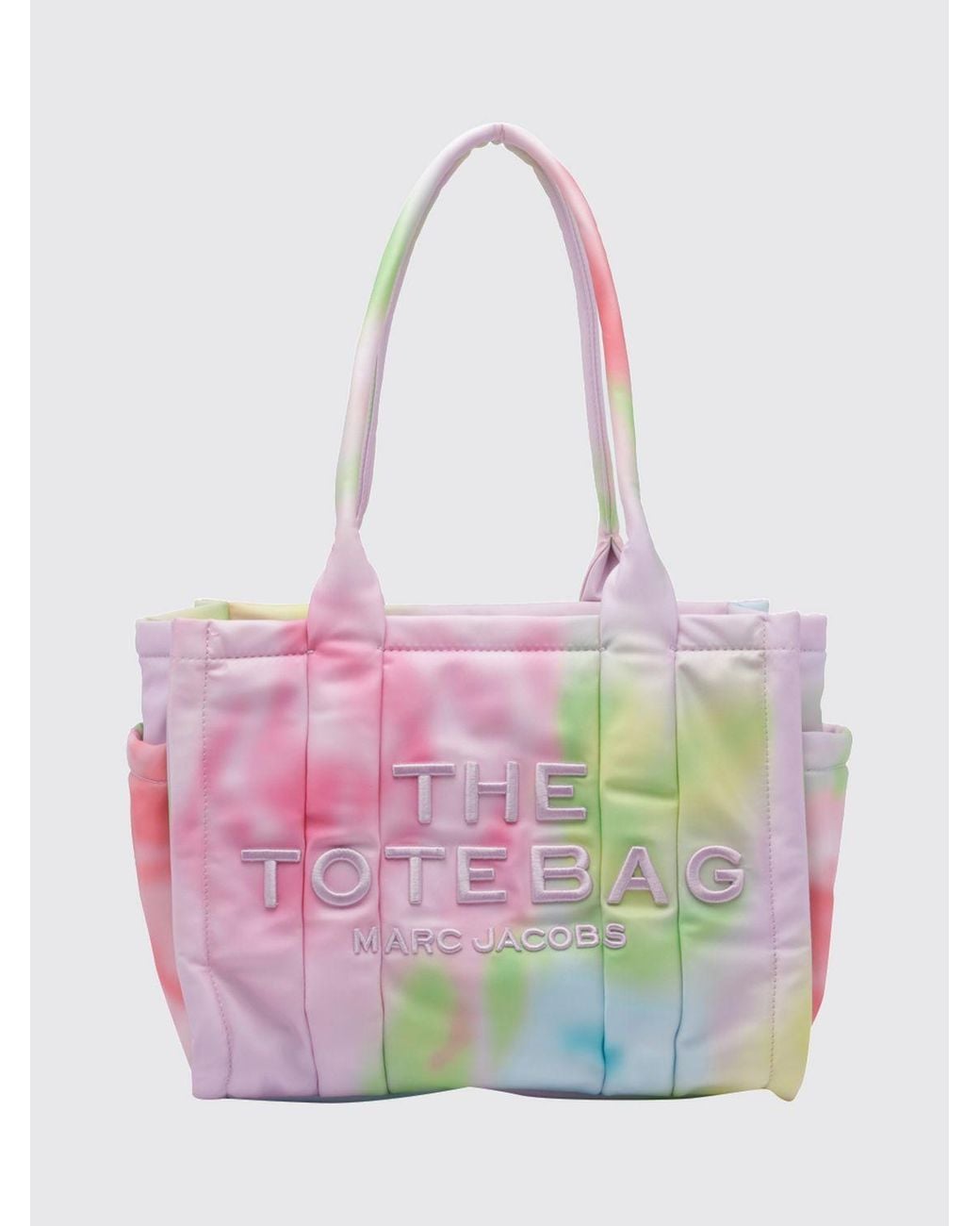 Marc Jacobs Pink The Tote Bag Medium Polyester Tote With Embroidered Logo