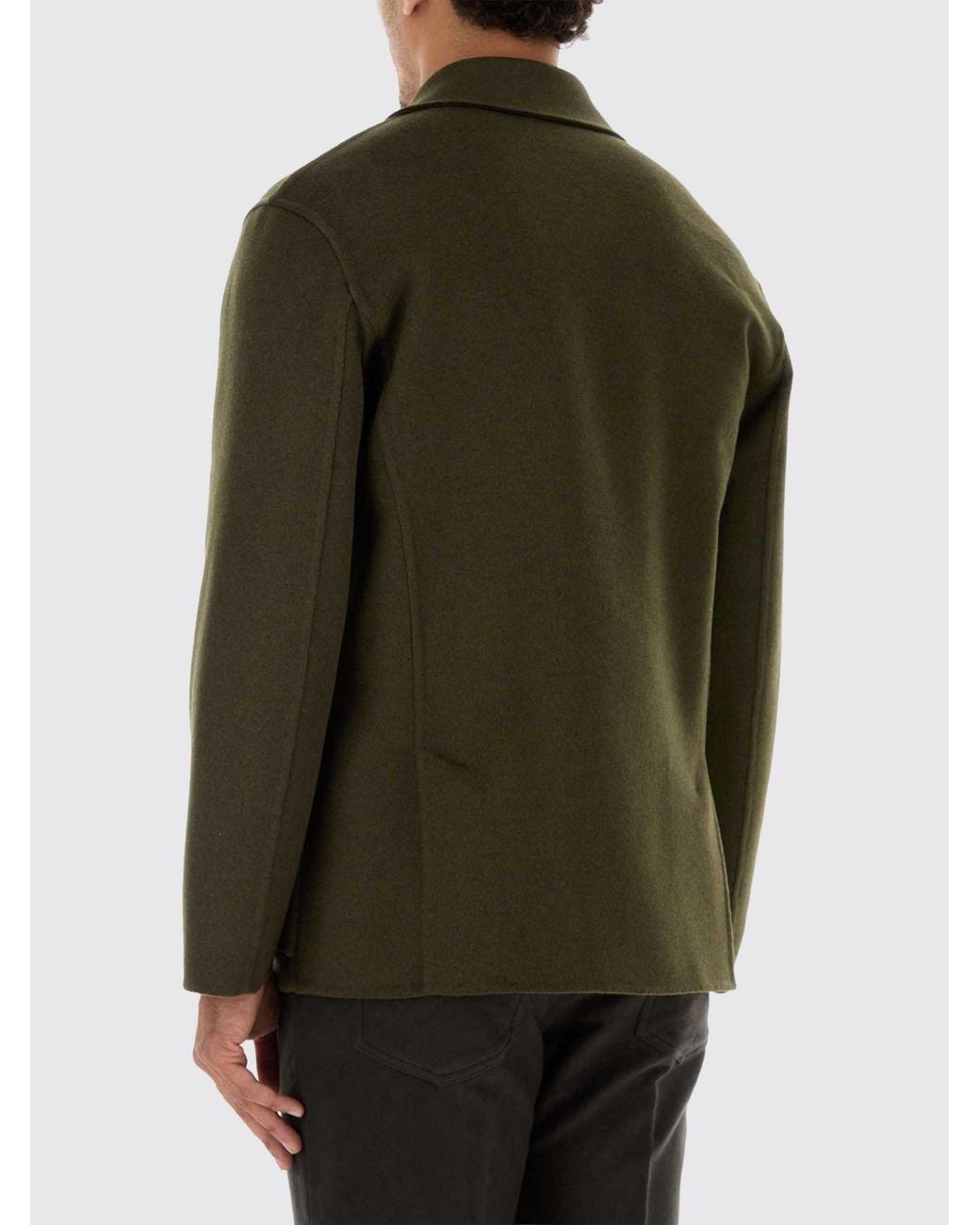 Ferragamo Green Double-Breasted Blazer for men