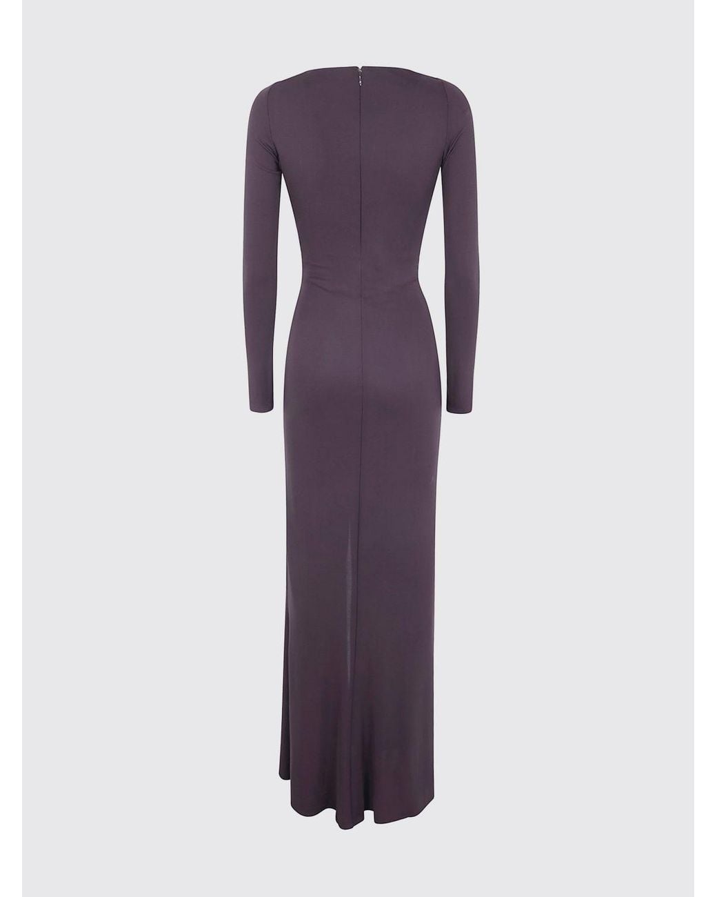 Elisabetta Franchi Purple Stretch Jersey Dress