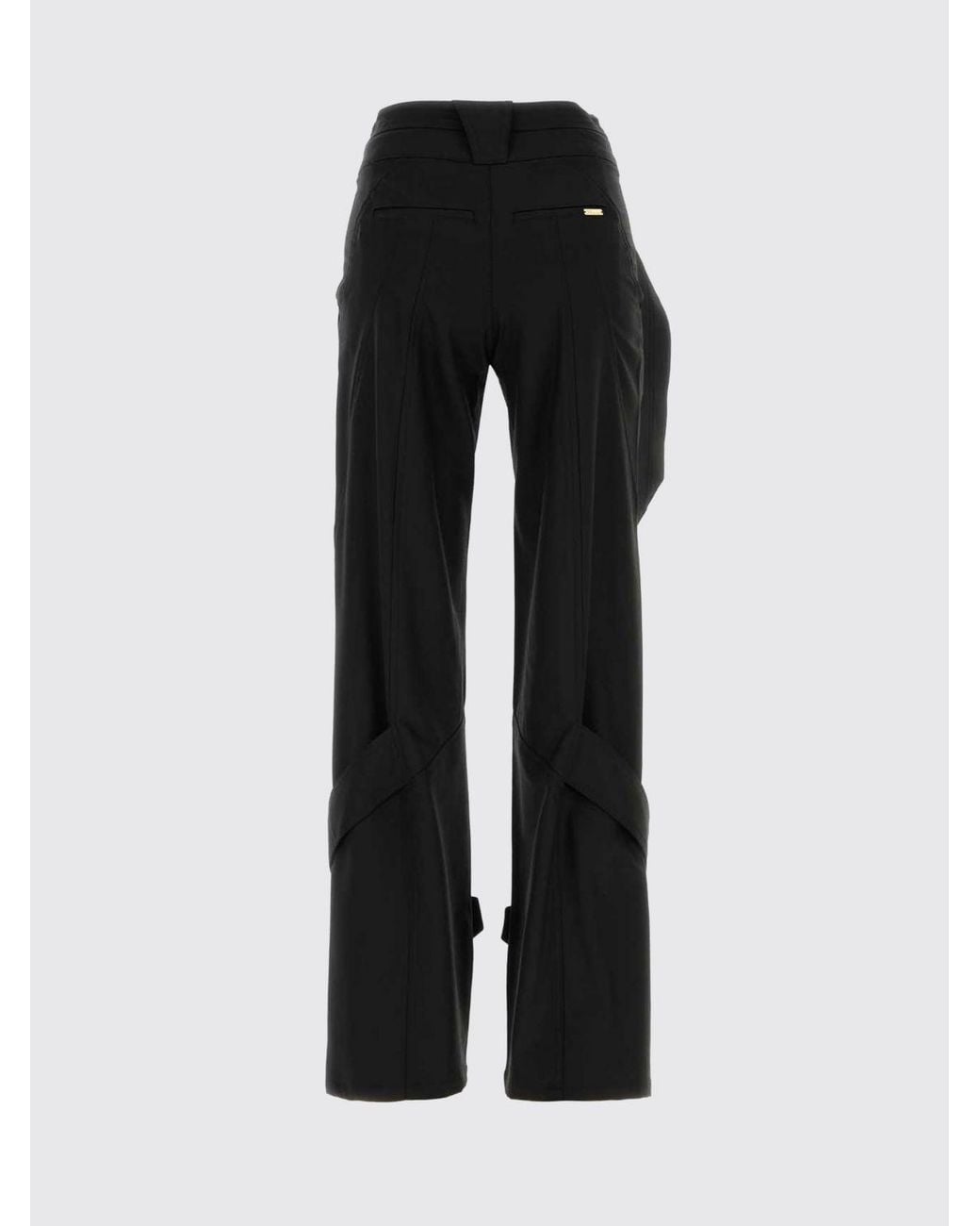 Blumarine Blue Low-Rise Straight Trousers