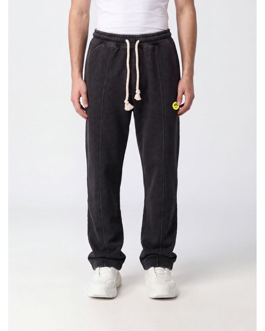 Barrow Black Jersey Jogging Trousers With Elasticated Drawstring Waist for men
