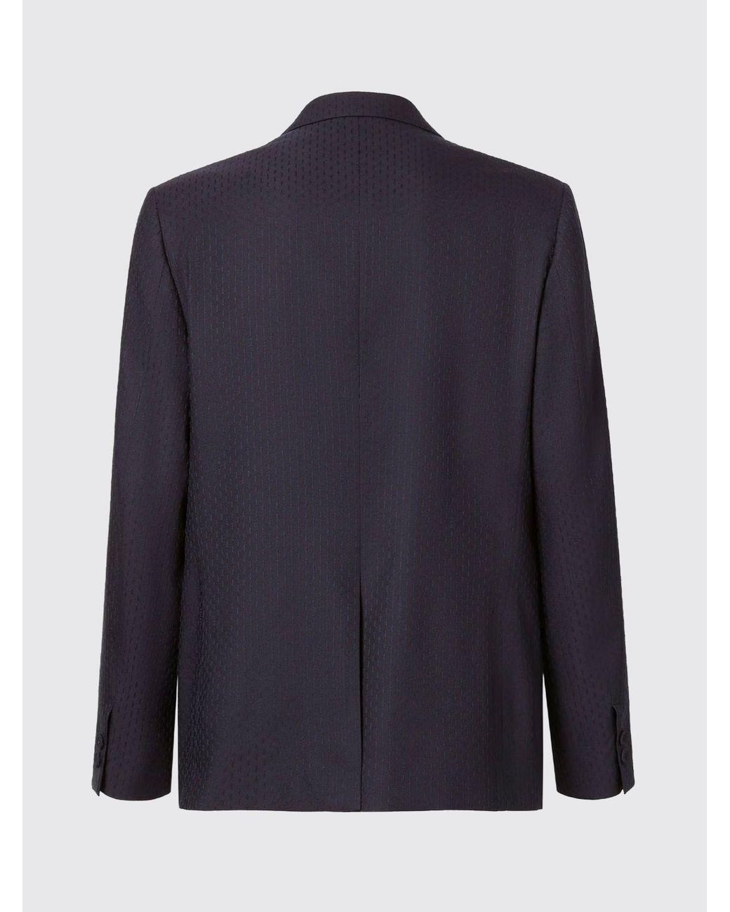 Fendi Blue Single-Breasted Wool And Cotton Blazer for men