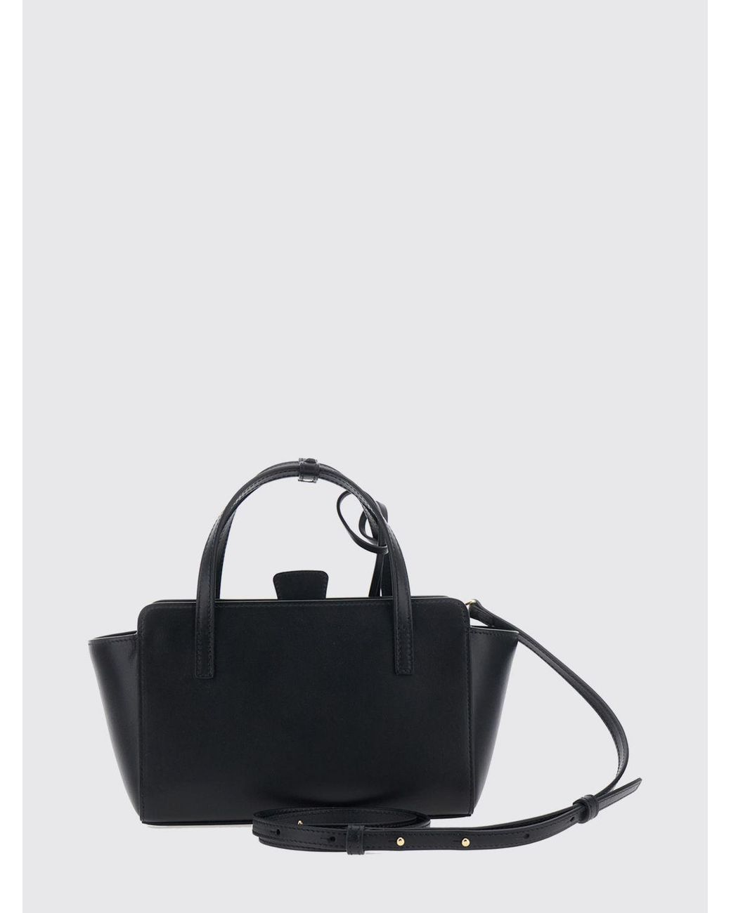 Helen Kaminski Black Small Flap Lambskin Handbag With Shoulder Strap