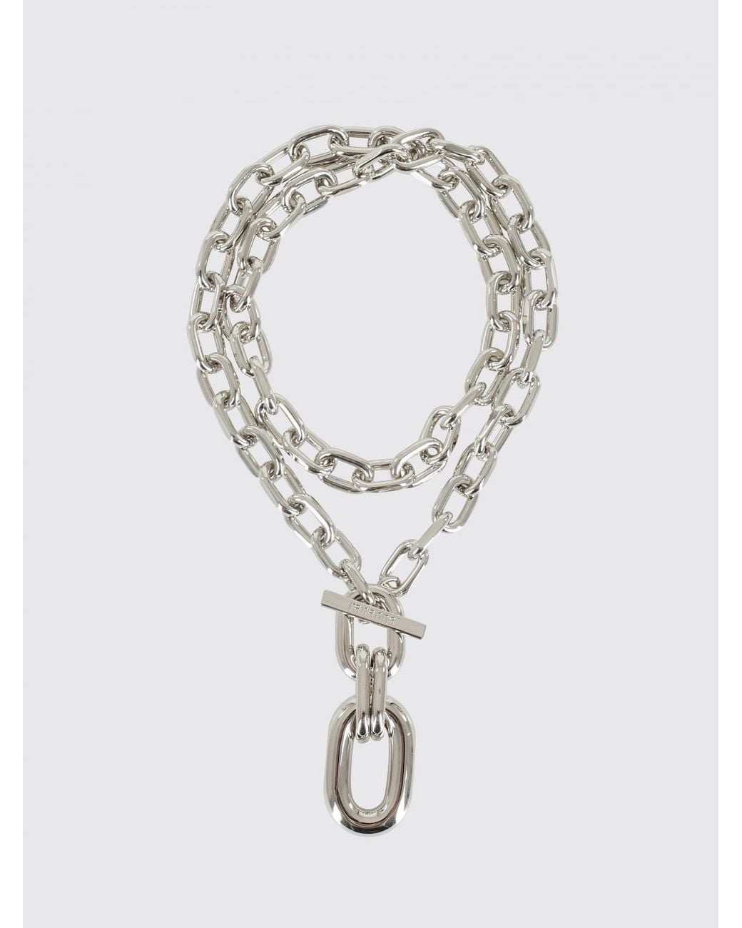 Collar Xl Link Multifilar De Latón Rabanne de color White