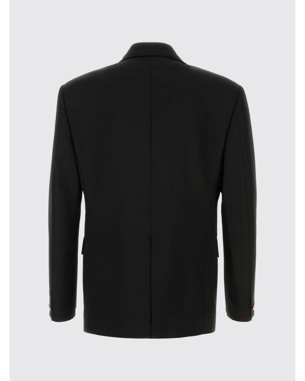 Versace Blue Double-Breasted Virgin Wool Blazer for men
