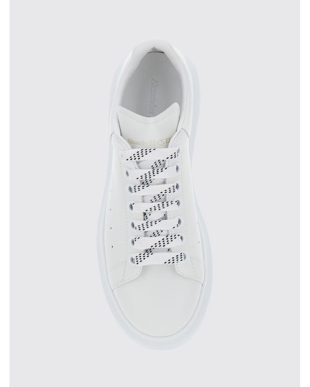 McQueen White Oversize Calf Leather Sneakers With Suede Insert And Chunky Sole for men