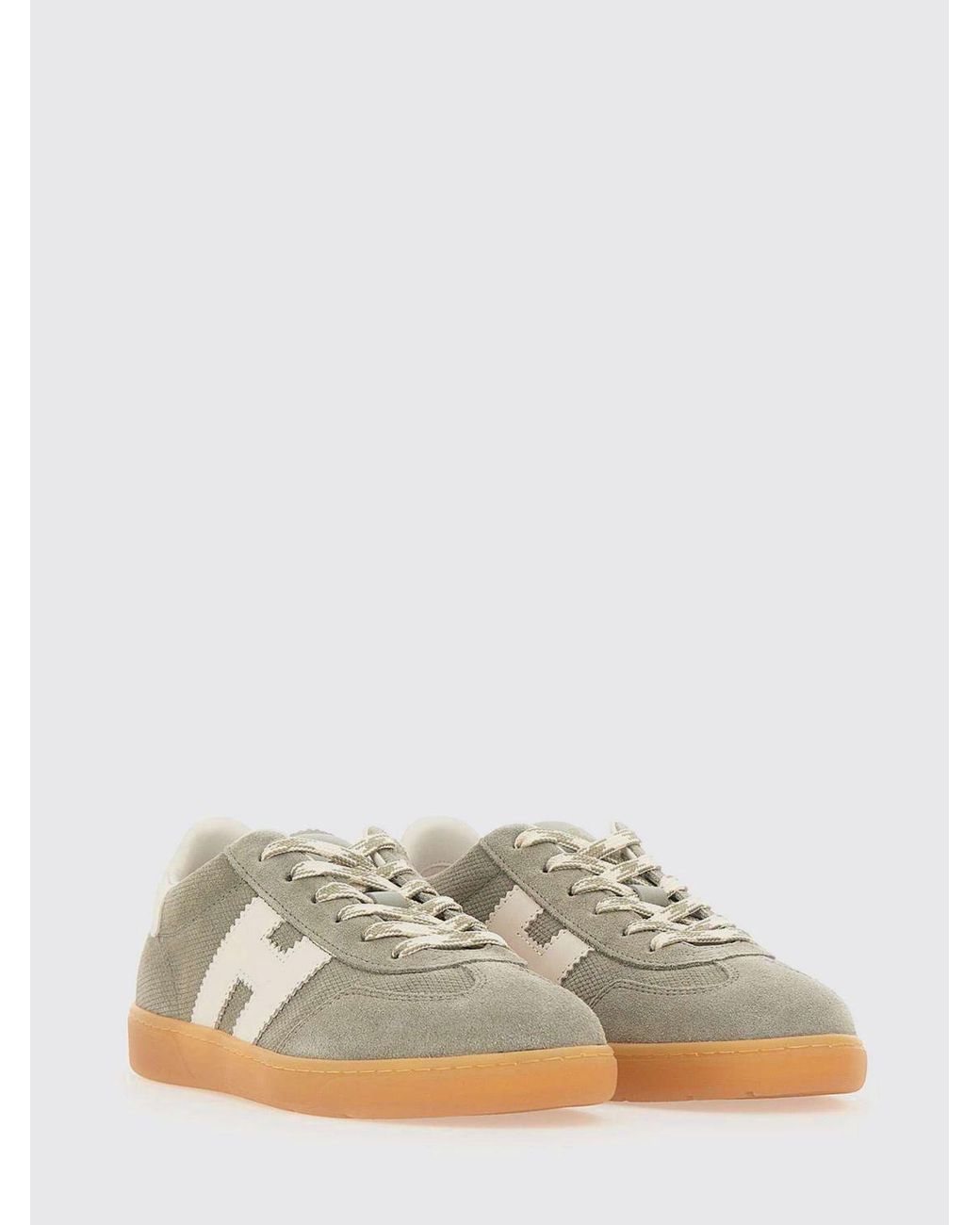 Hogan Green Cool Embossed Suede Sneakers
