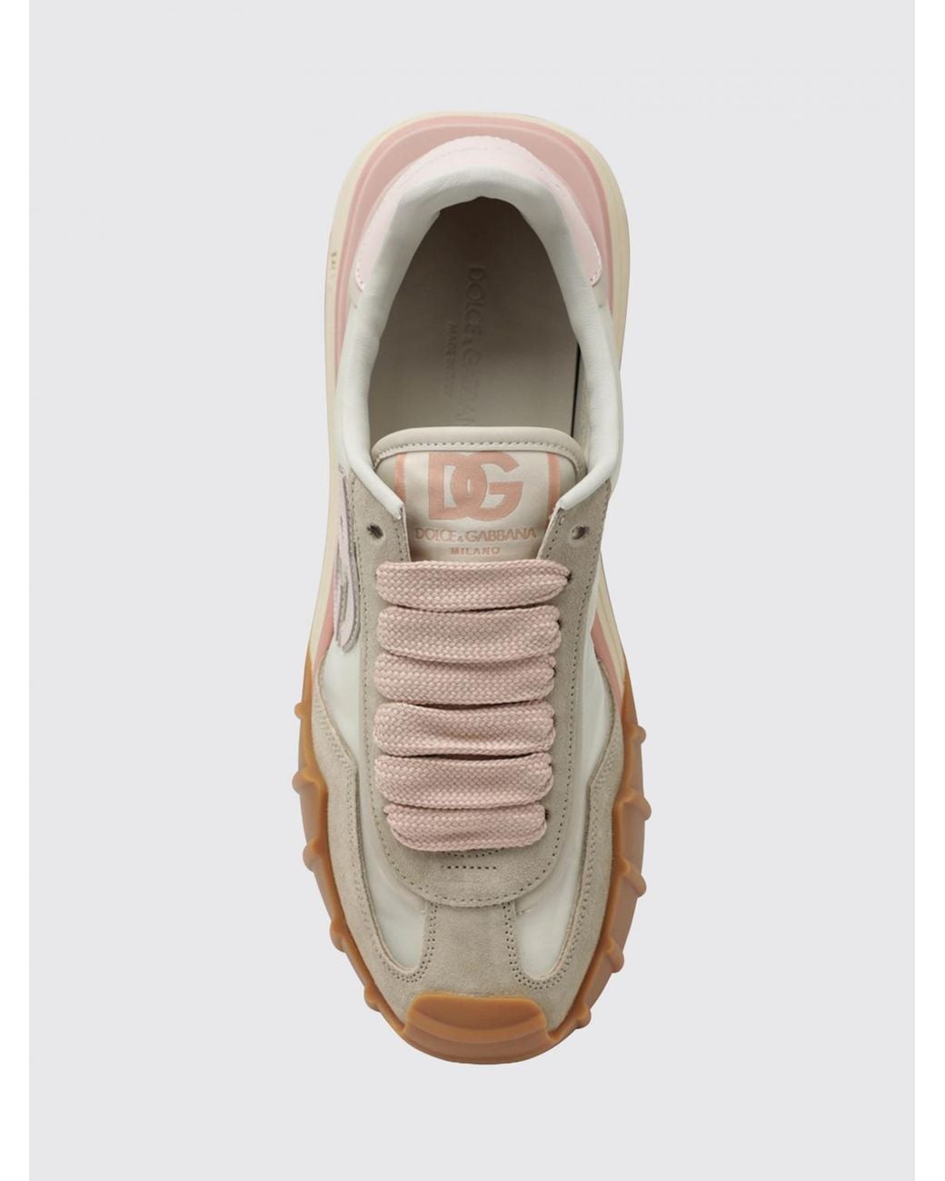 Dolce & Gabbana White Dolce &Amp Gabbana Dg Athletic Suede And Nylon Sneakers