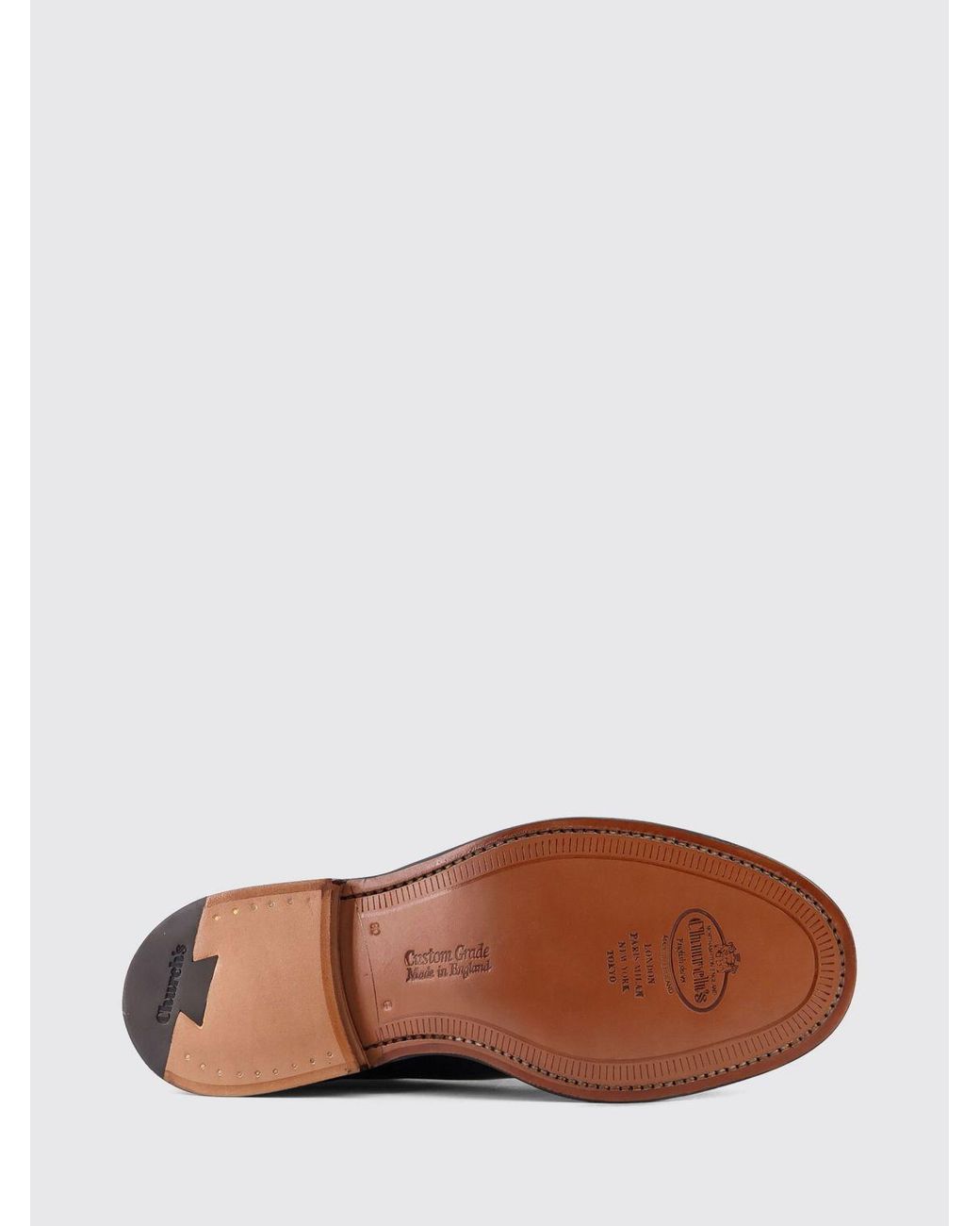 Church's White Shannon Smooth Calf Leather Round-Toe Derby Shoes for men