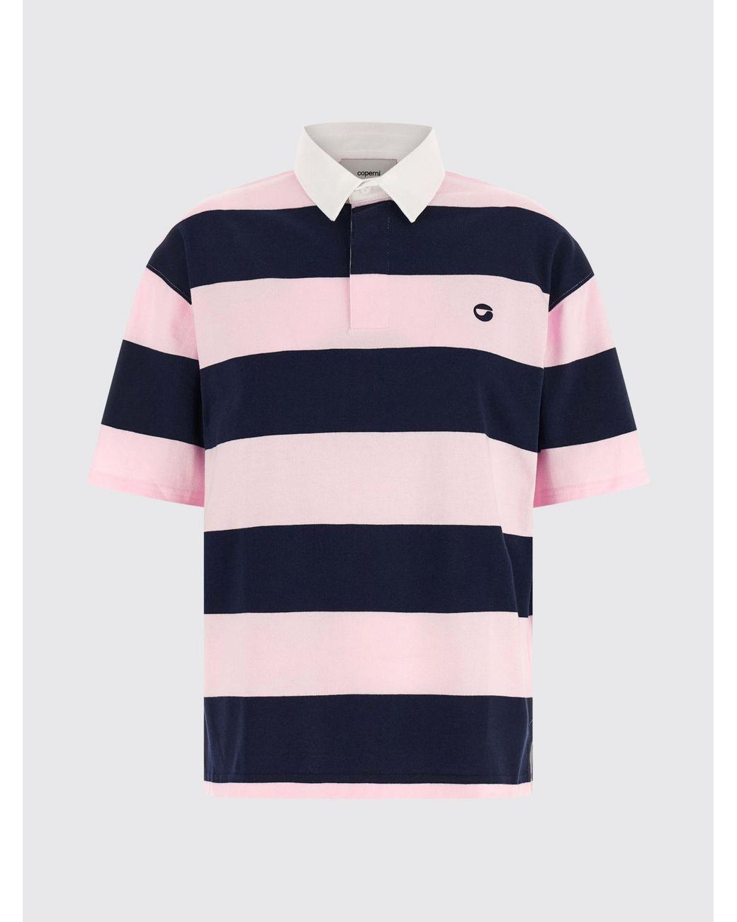 Coperni Blue Striped Organic Cotton Polo
