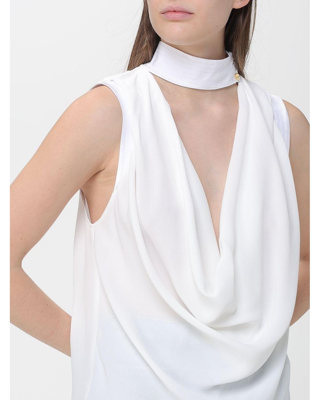 Elisabetta Franchi Blue Viscose Top