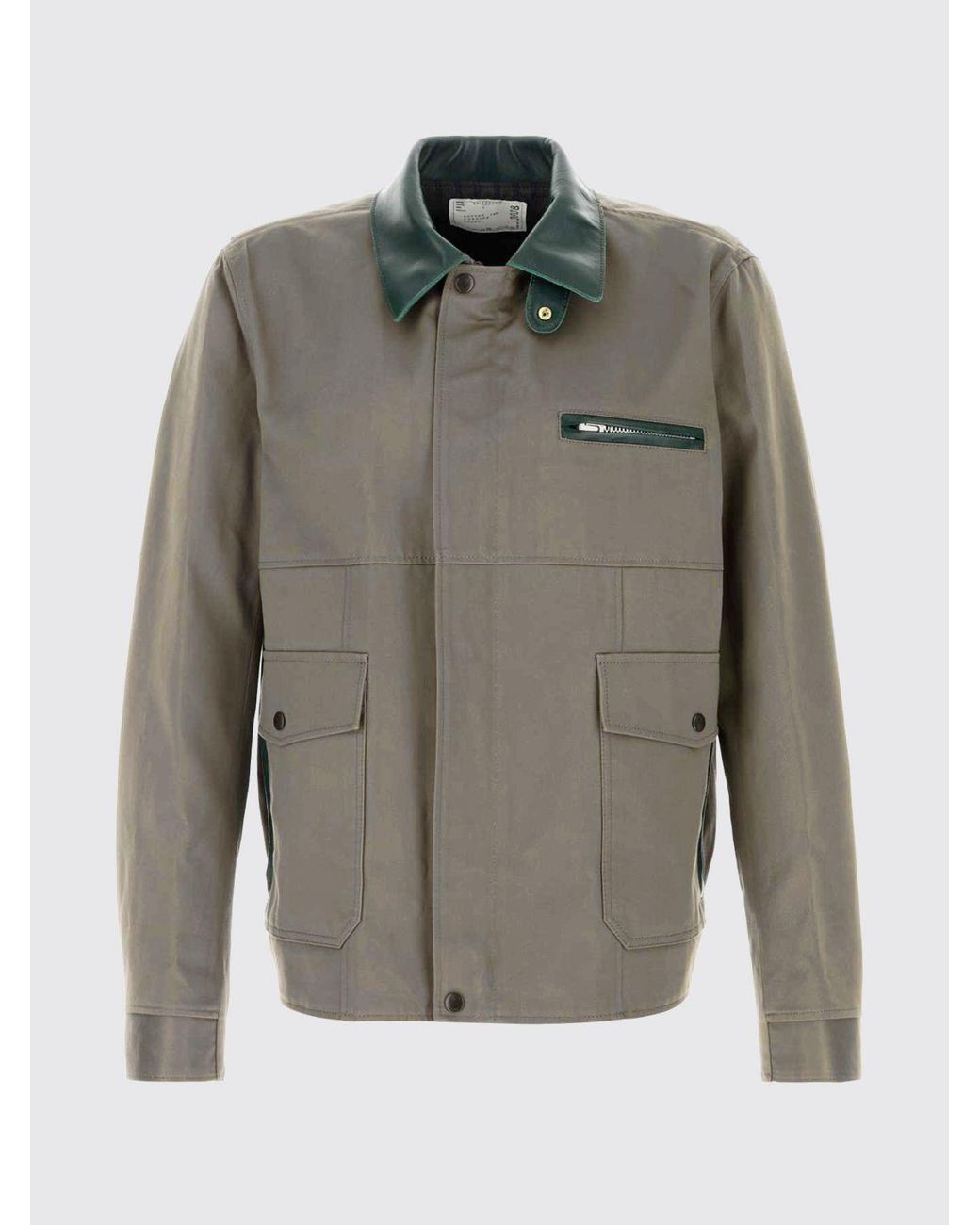 Sacai Gray Cotton Jacket for men