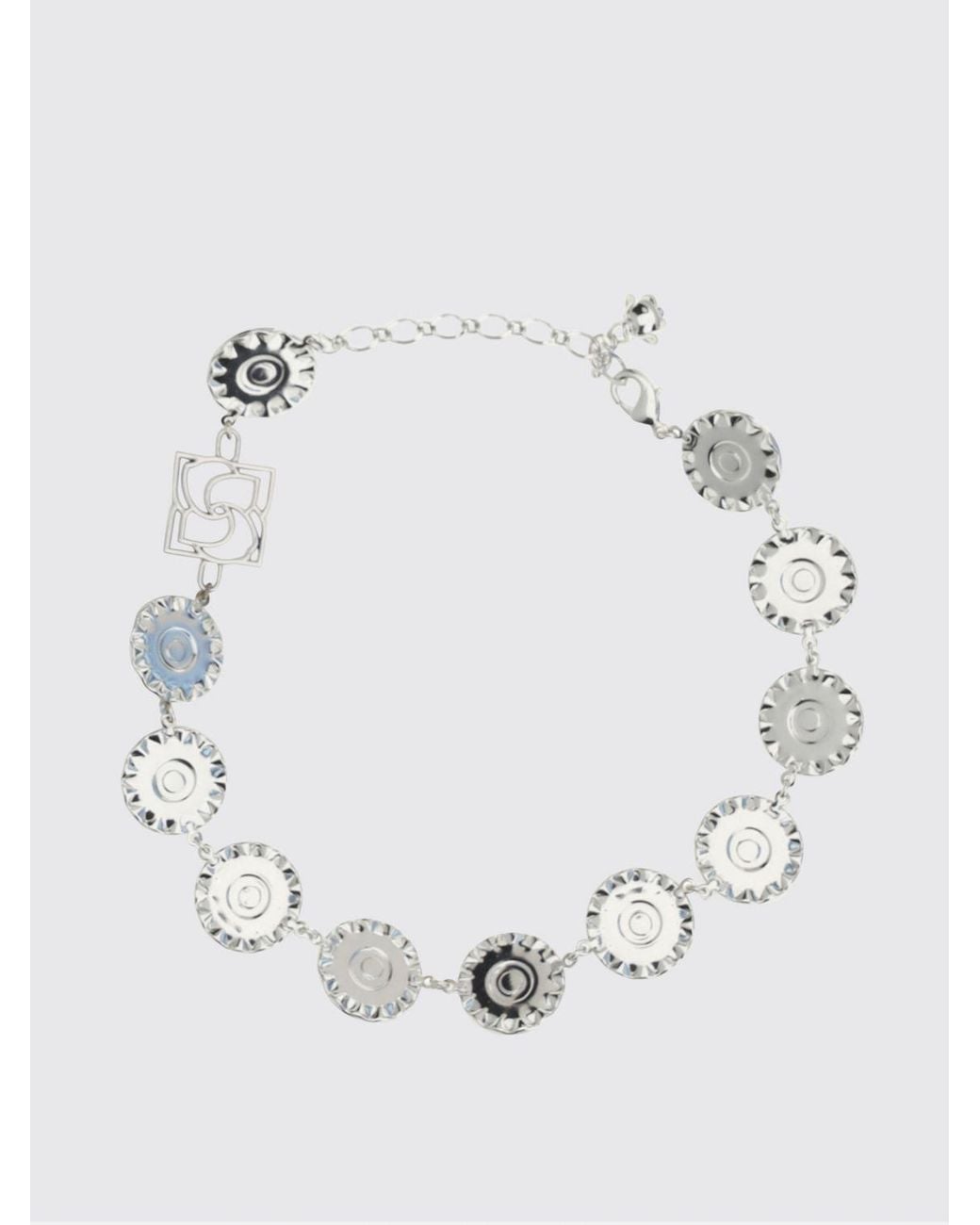 Magda Butrym White Choker Necklace With Crystals And Faux Pearls