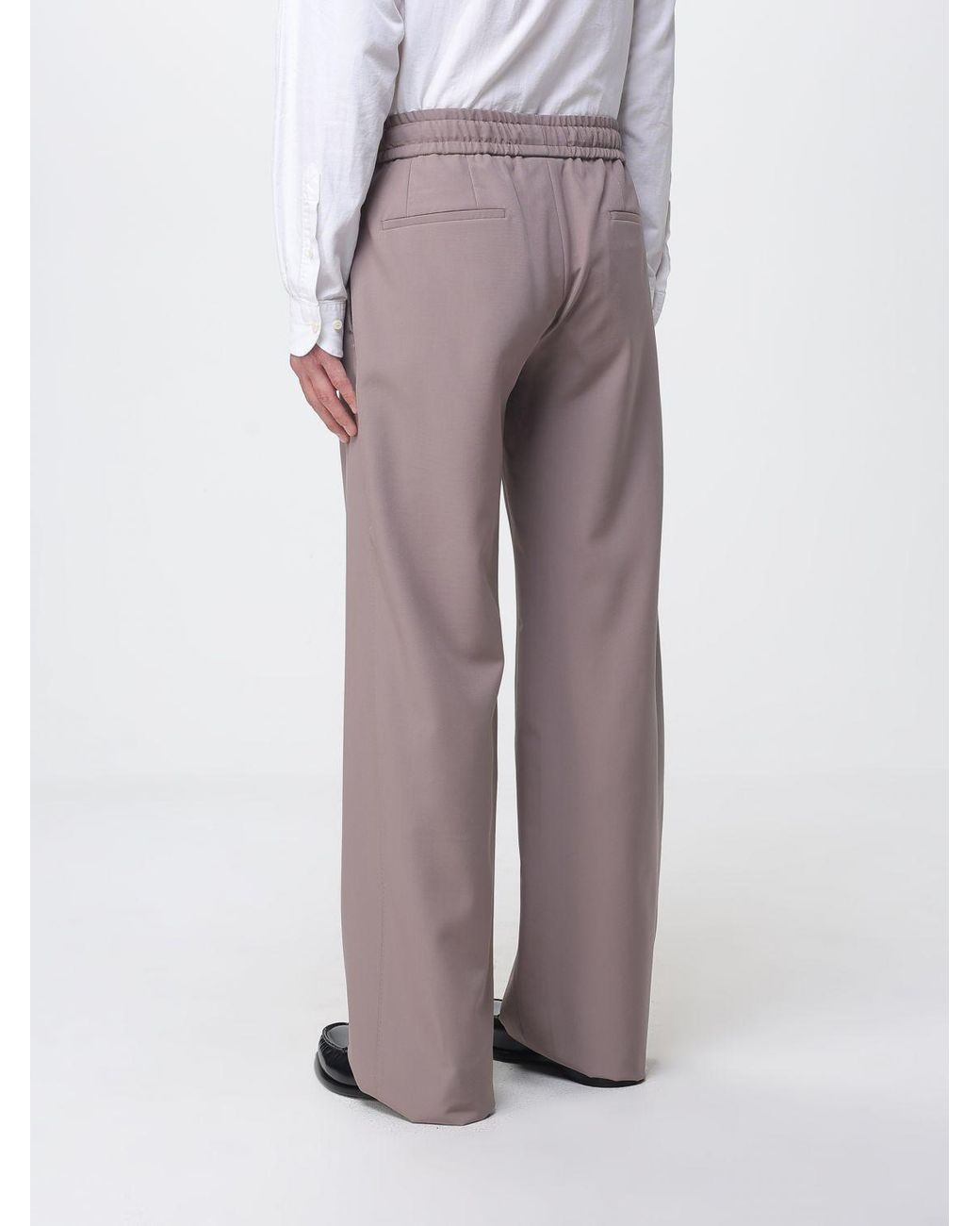 Dolce & Gabbana Purple Dolce &Amp Gabbana Wool Drawstring Trousers for men