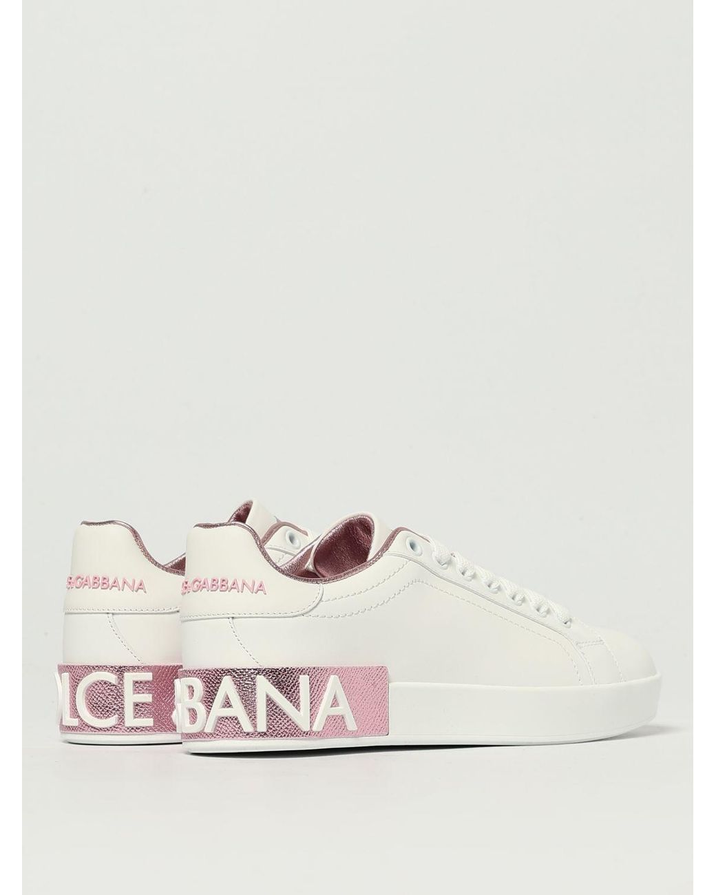 Dolce & Gabbana Natural Dolce &Amp Gabbana Portofino Leather Sneakers