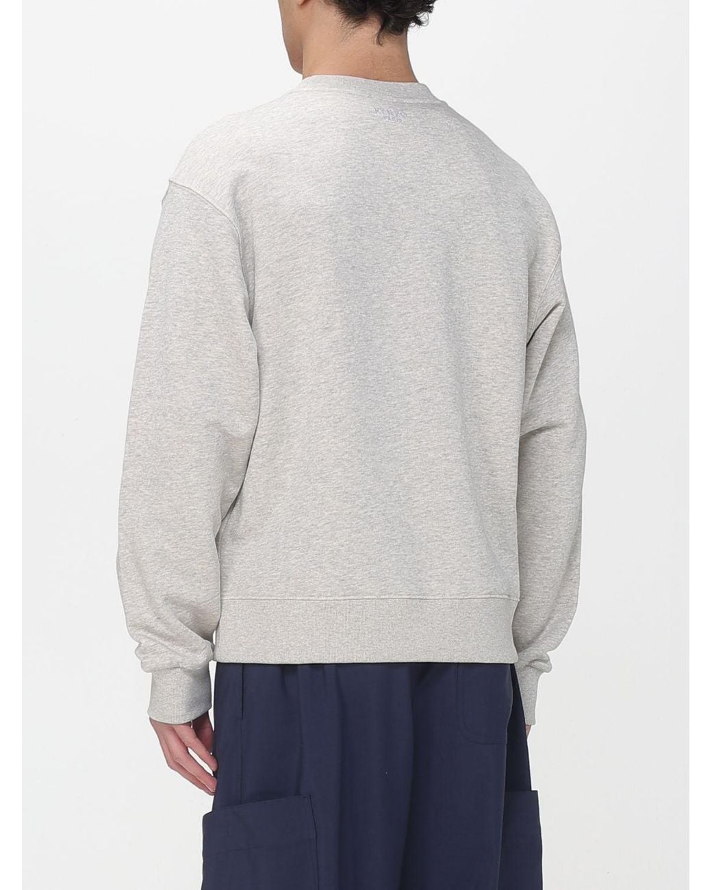 KENZO Gray Cotton Crew Neck Sweatshirt for men
