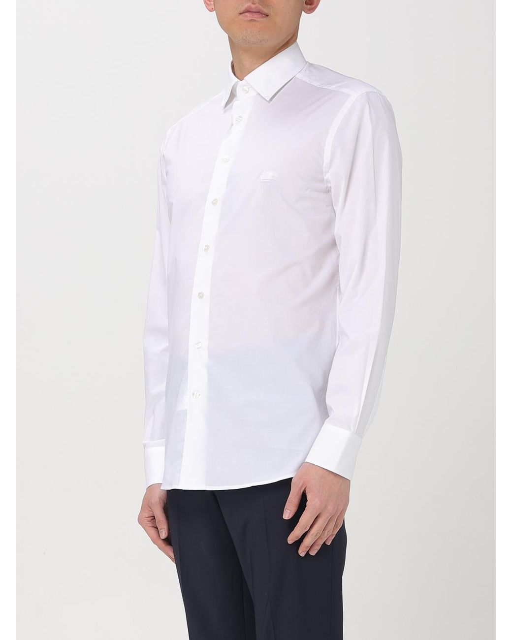 Etro White Classic Poplin Shirt for men