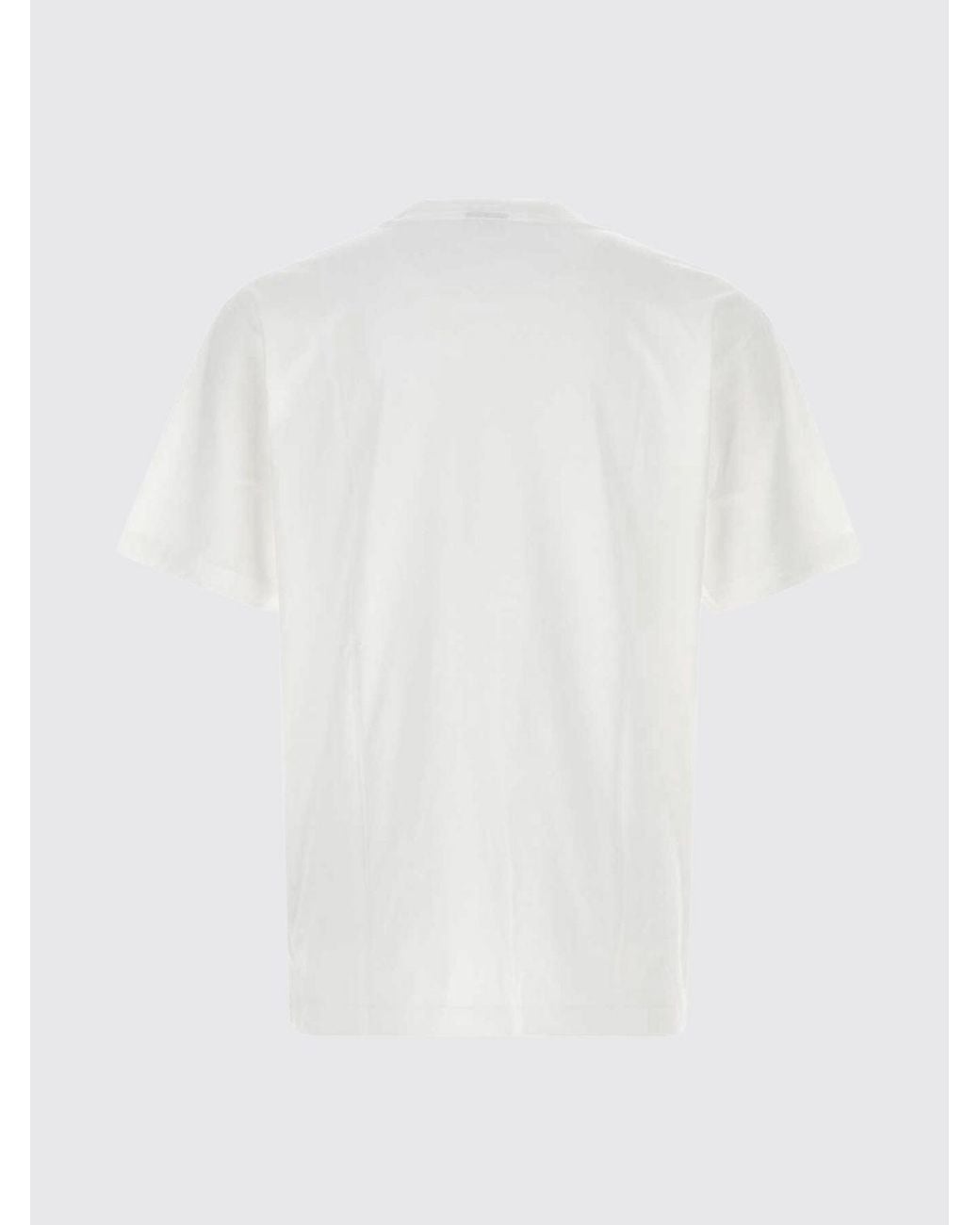 New Balance White Crewneck Cotton T-Shirt With A Tone-On-Tone Embroidered Logo for men