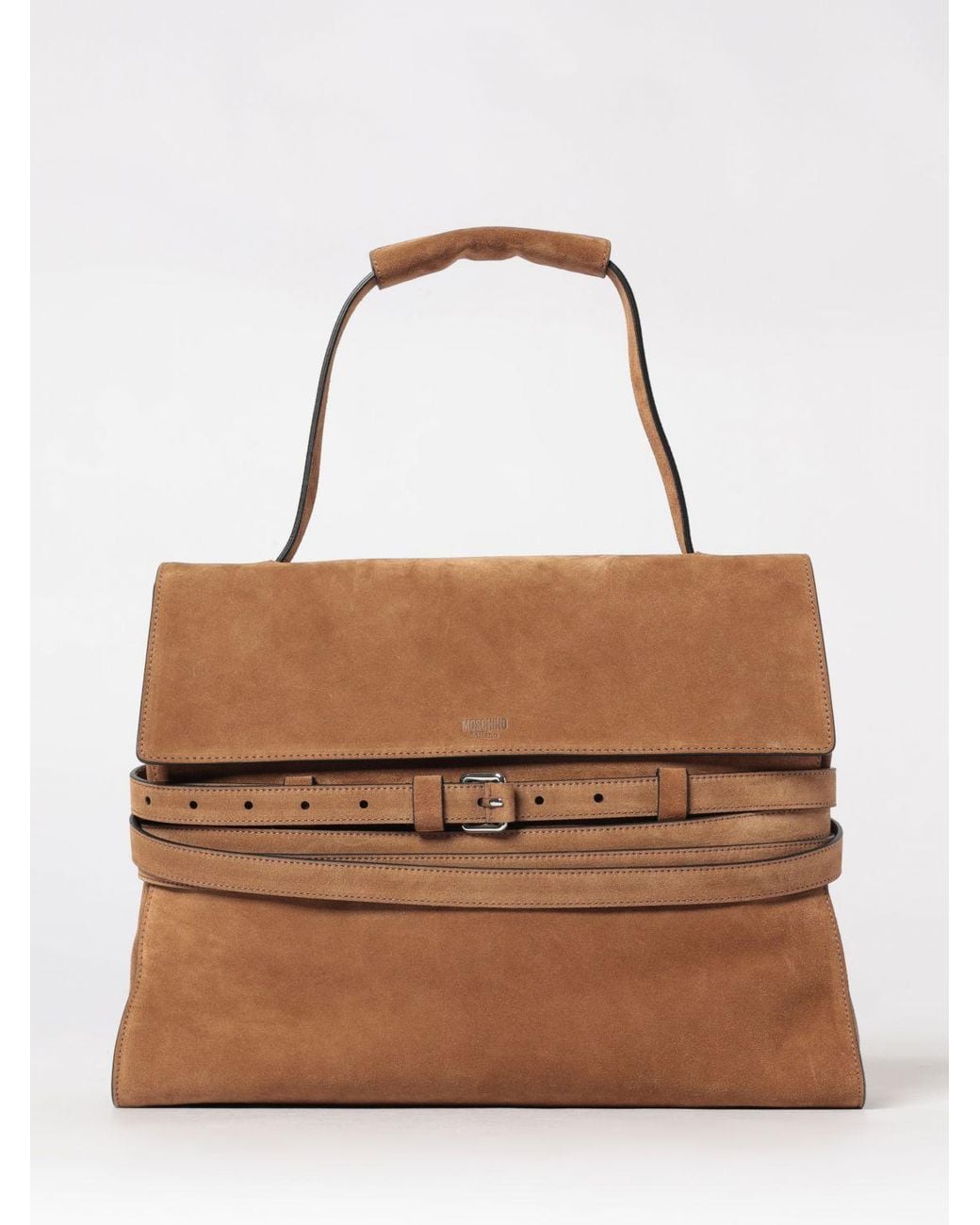Moschino Couture Brown Tie Me Suede Bag
