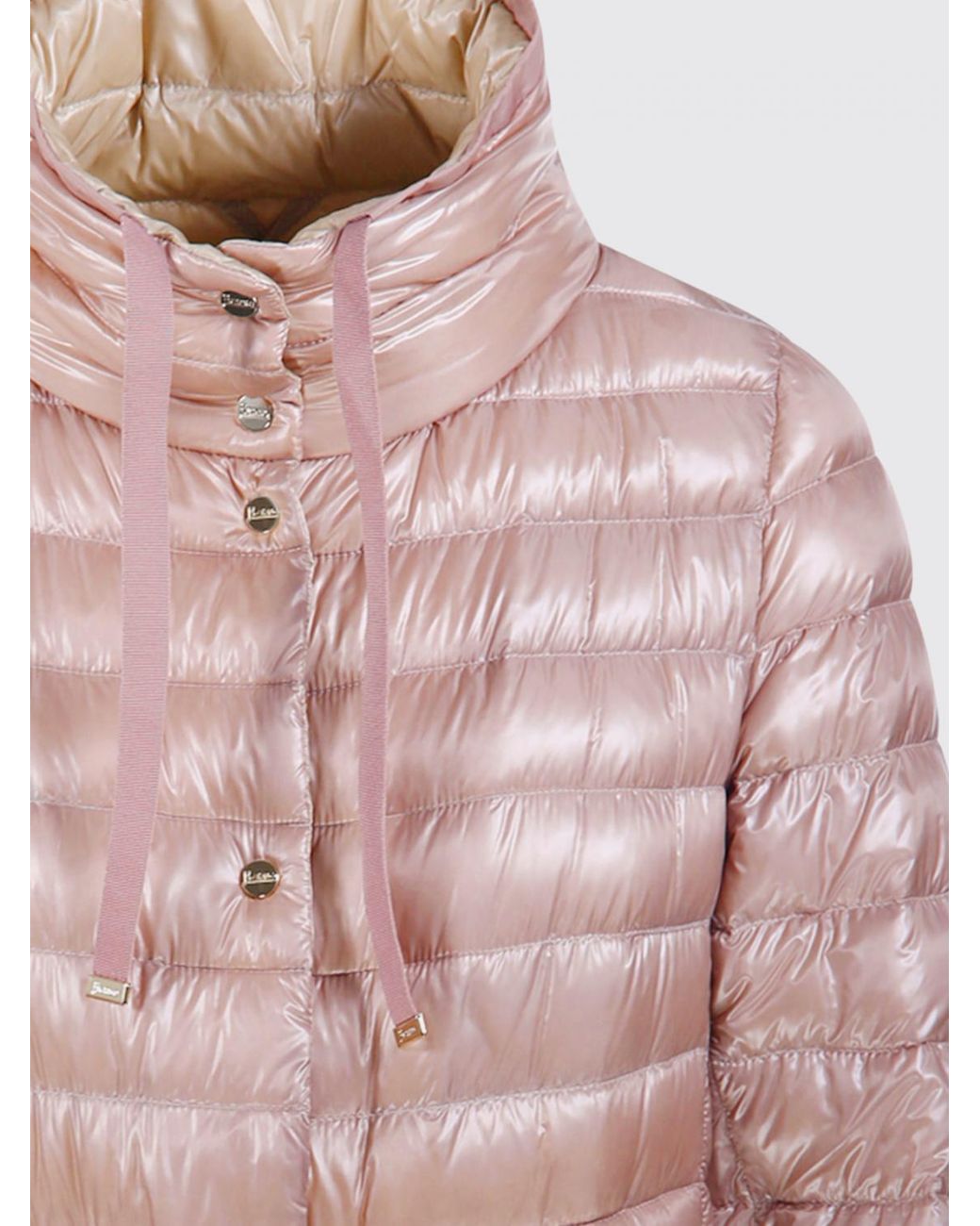 Herno Red Short Reversible Quilted Ultra-Light Nylon Down Jacket