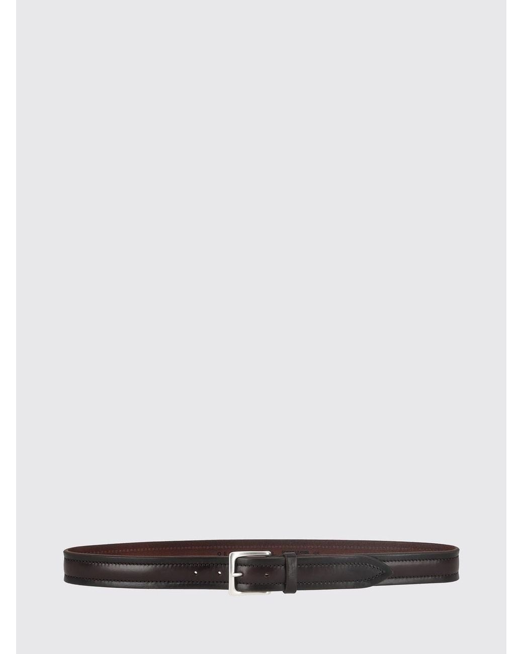 Orciani White Adjustable Calf Leather Belt With Pin Buckle for men