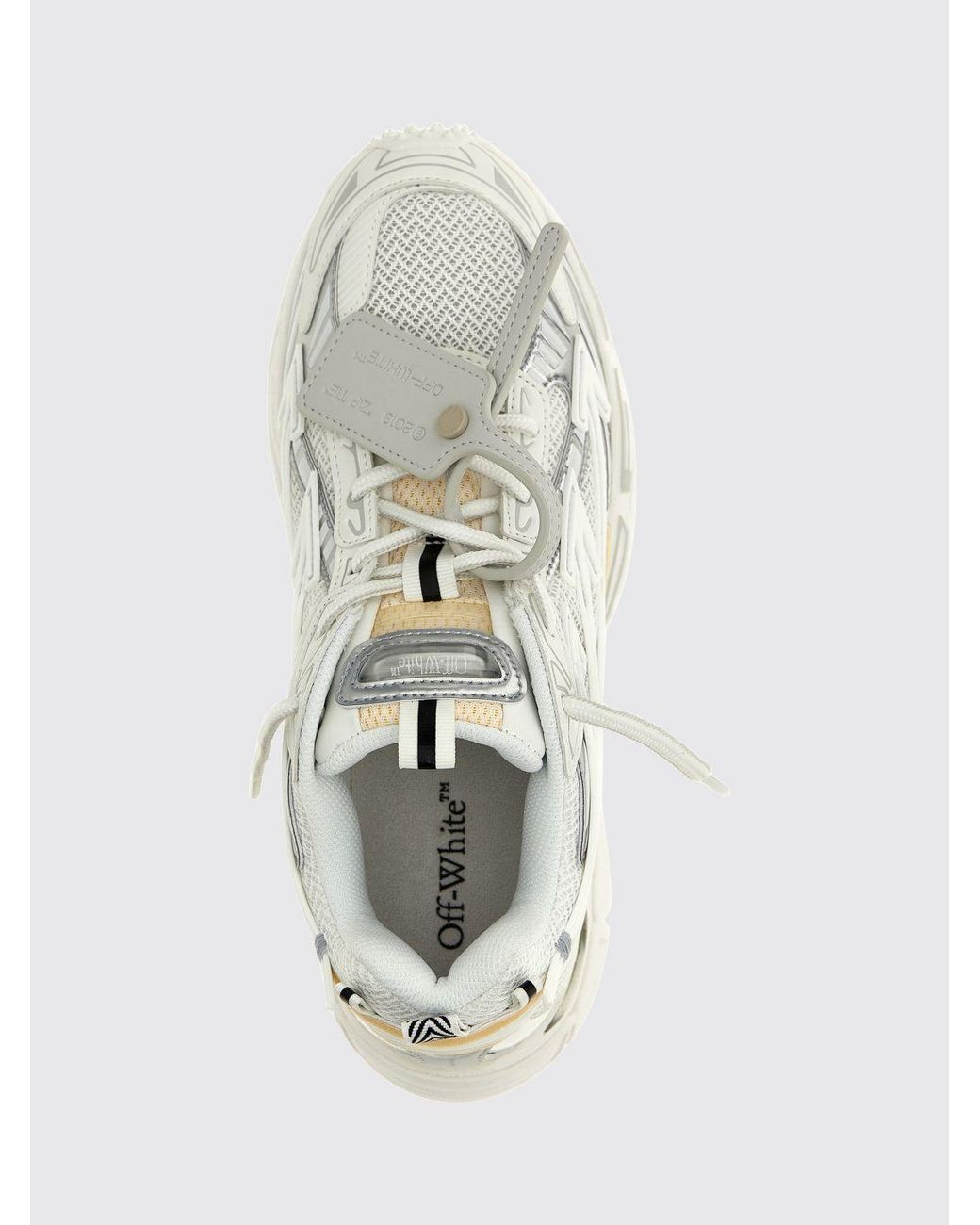 Off-White c/o Virgil Abloh Natural Be Right Back Low-Top Mesh And Rubber Sneakers With Lug Sole for men