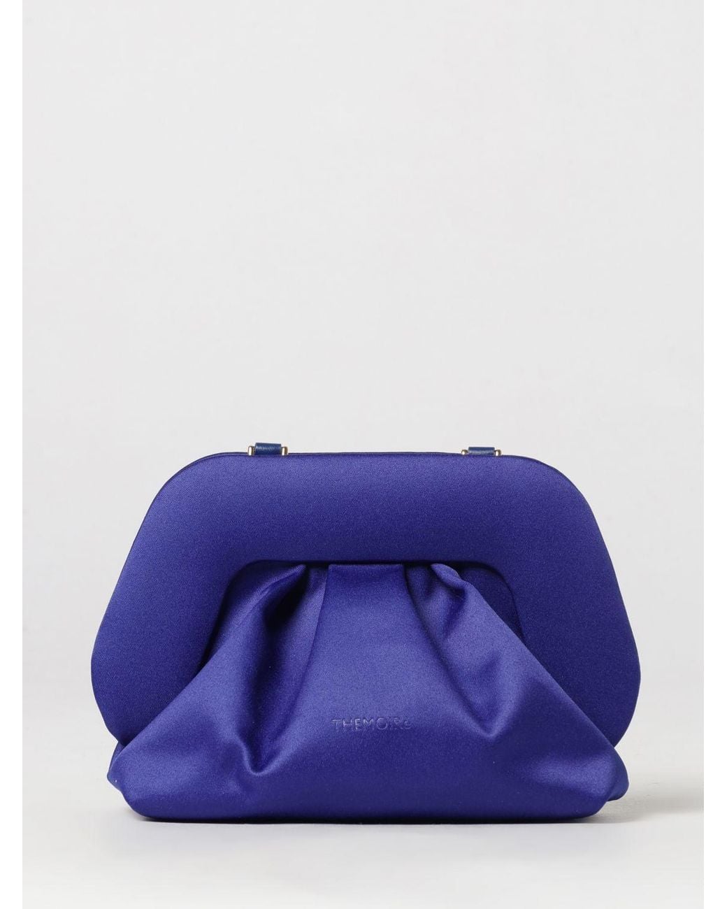 THEMOIRÈ Purple ThemoirÈ Bios Draped Satin Mini Bag With Shoulder Strap