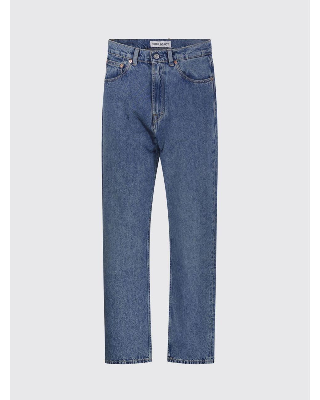 Our Legacy Blue Third Cut Mid-Rise Straight Fit Jeans for men