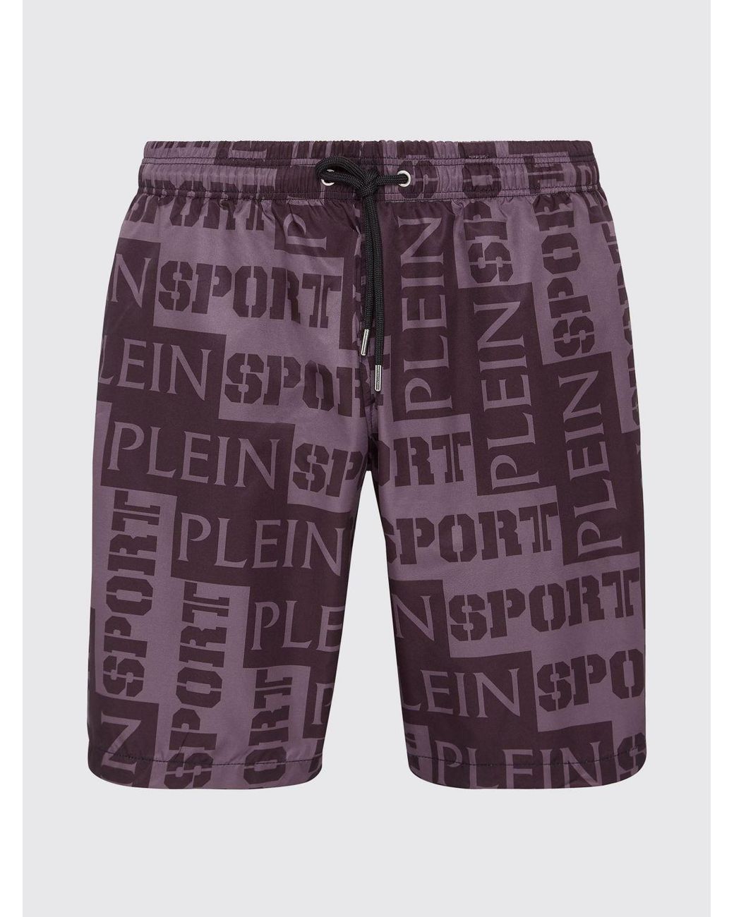 Philipp Plein Red Nylon Swim Trunks With Contrasting Logo And Drawstring for men