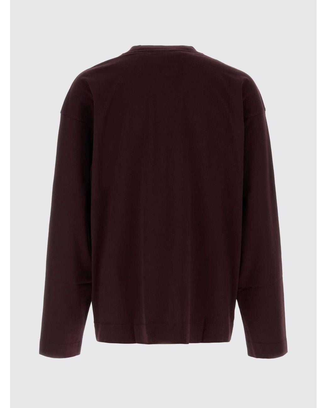 Dries Van Noten Purple Relaxed Fit Long-Sleeved Cotton T-Shirt for men