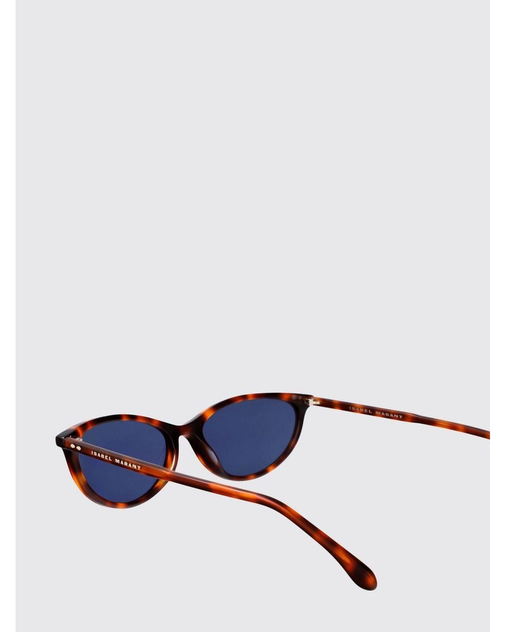 Isabel Marant Blue Oval Tortoiseshell Cat-Eye Sunglasses