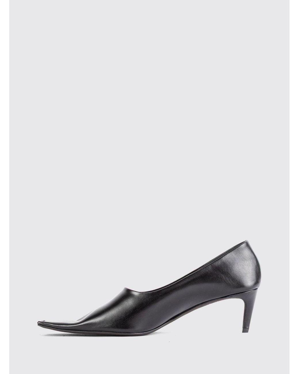 Khaite White Marlene Smooth Leather Pumps With Square Toe And Mid Heel